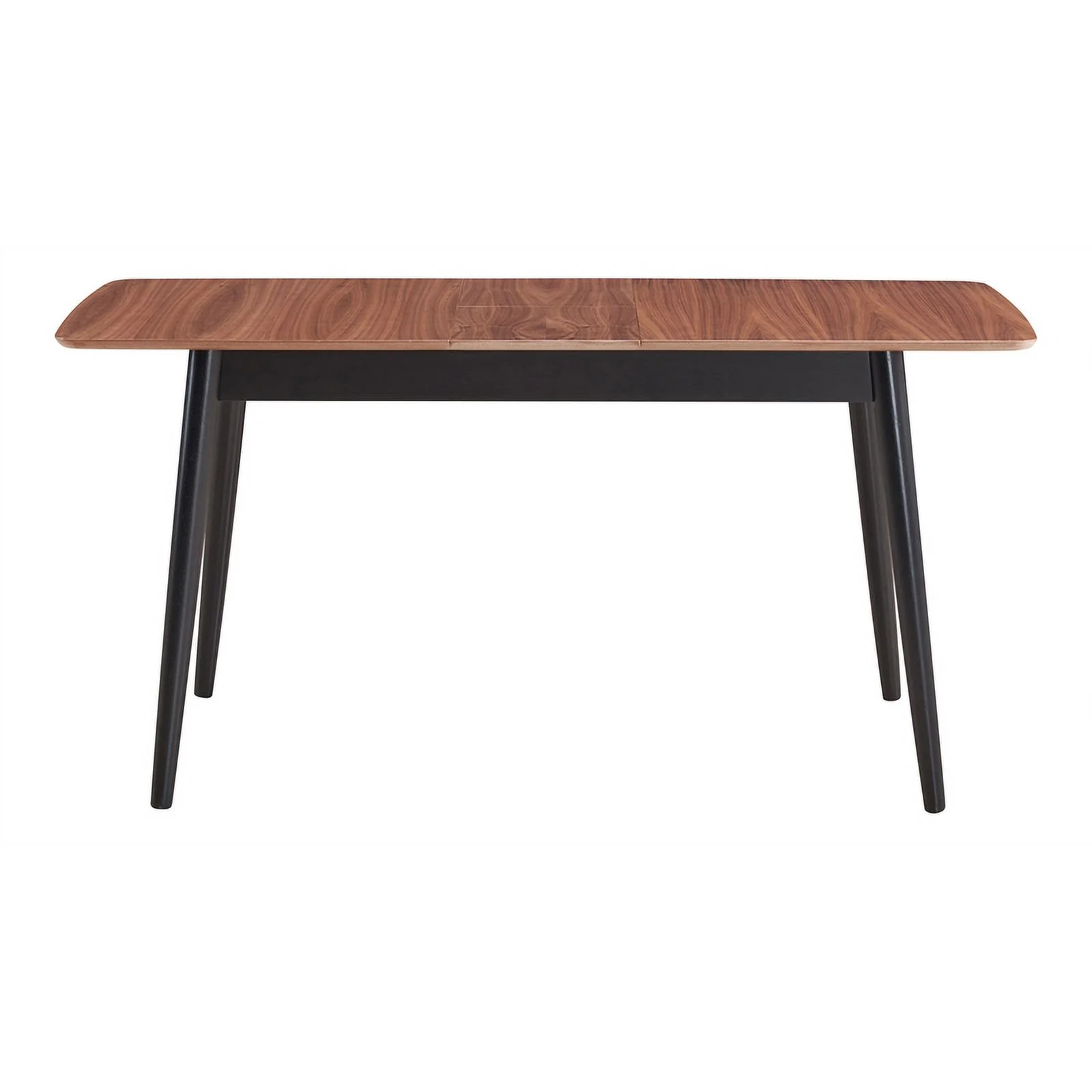 Pemberly Row Wood Dining Table with Bufferfly Leaf in Natural/Black