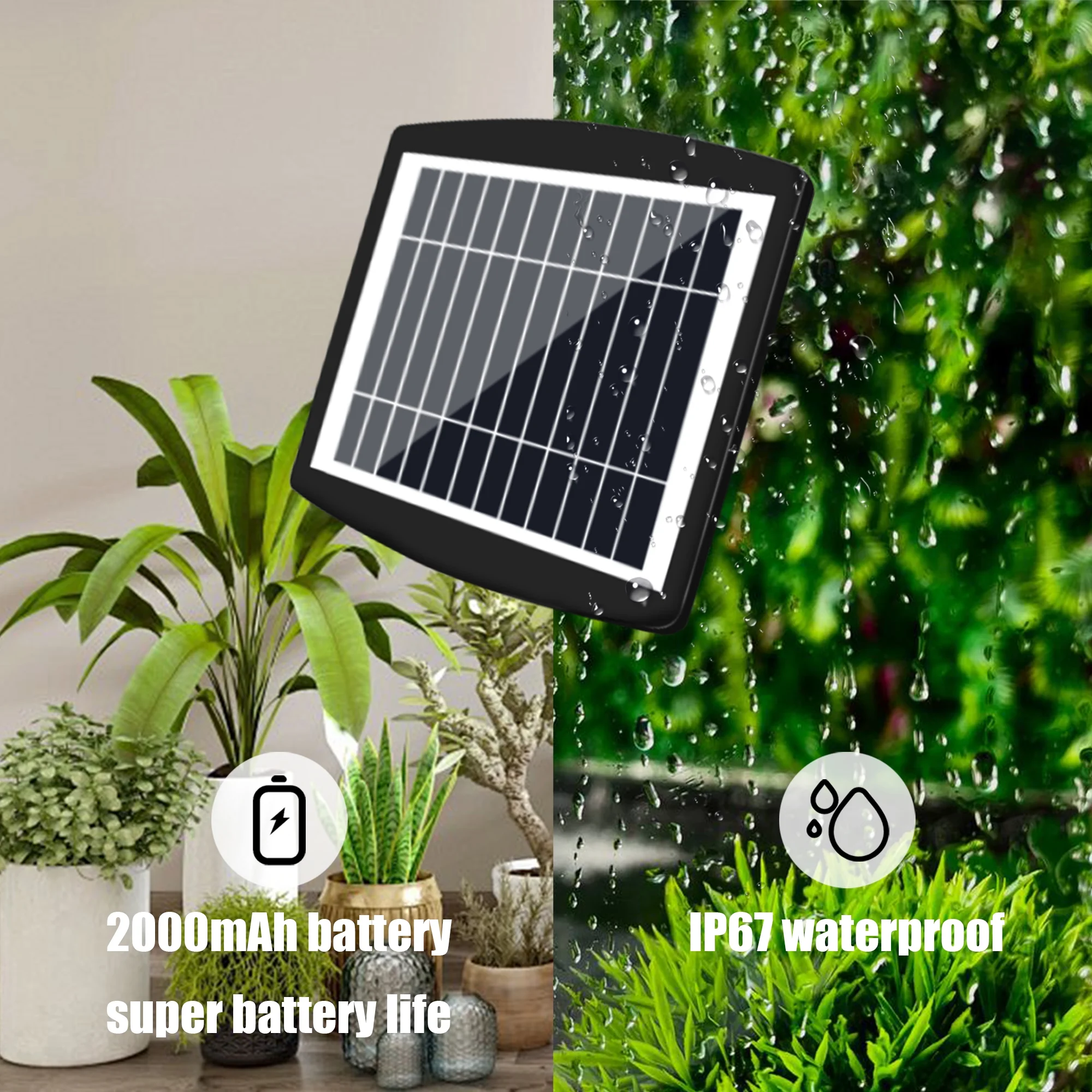 HXXF Solar Automatic Drip Irrigation Kit System, Solar Powered Auto Easy DIY Watering Device Supported Pots Plants, Multiple Timing Modes with Anti-Siphoning Device (Supported 10-15 Pots)