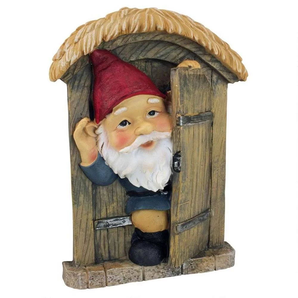 Design Toscano QL4281 Knothole Gnome Welcome Tree Outdoor Garden Resin Sculpture