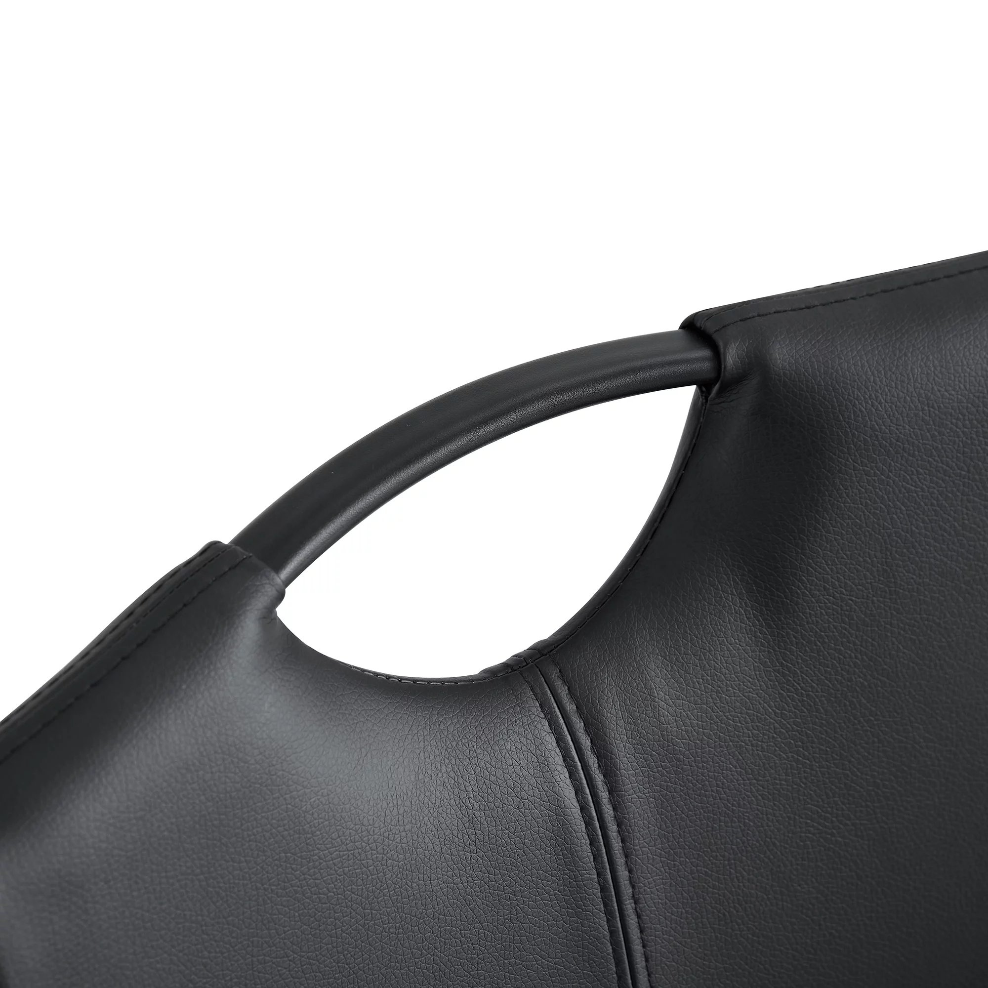 Homiyad Dining Chairs Set of 2, Black PU Chair Modern Kitchen Chair with Metal Leg