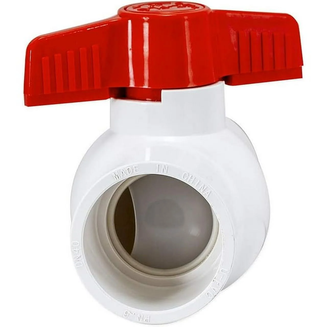 1-1/2 Inch Slip Schedule 40 PVC Quarter Turn Ball Valve, Brass Plumbing Fitting