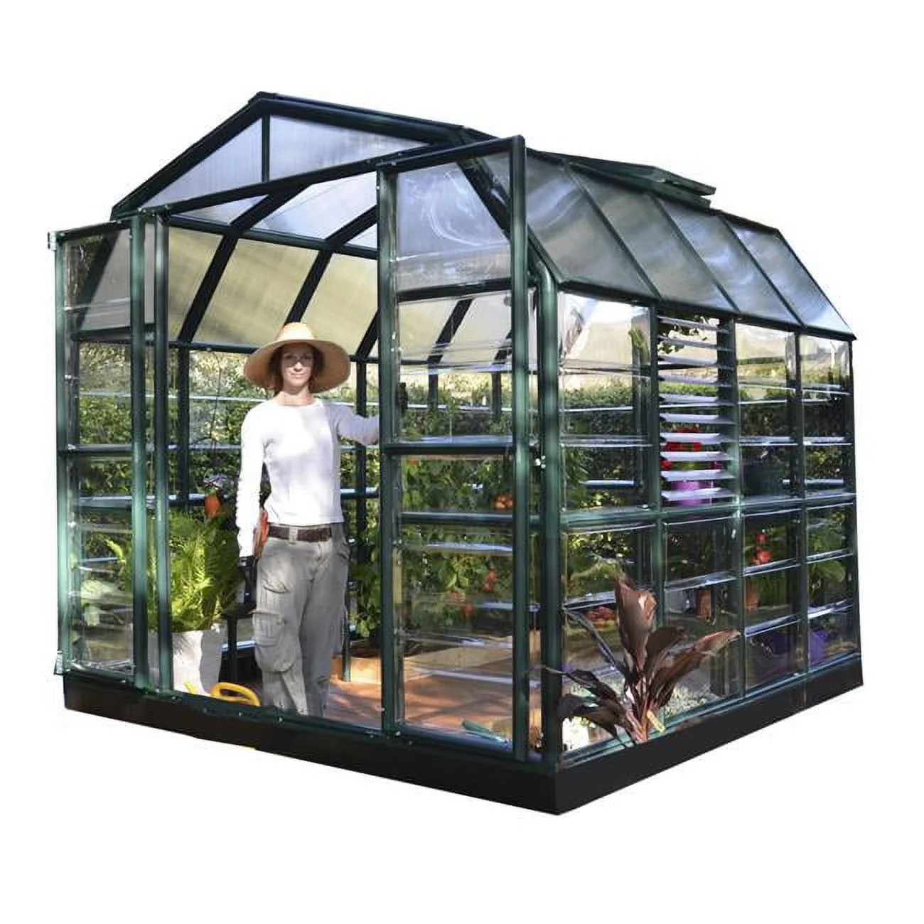 Palram - Canopia  8 x 8 ft. Prestige 2 Greenhouse - Clear