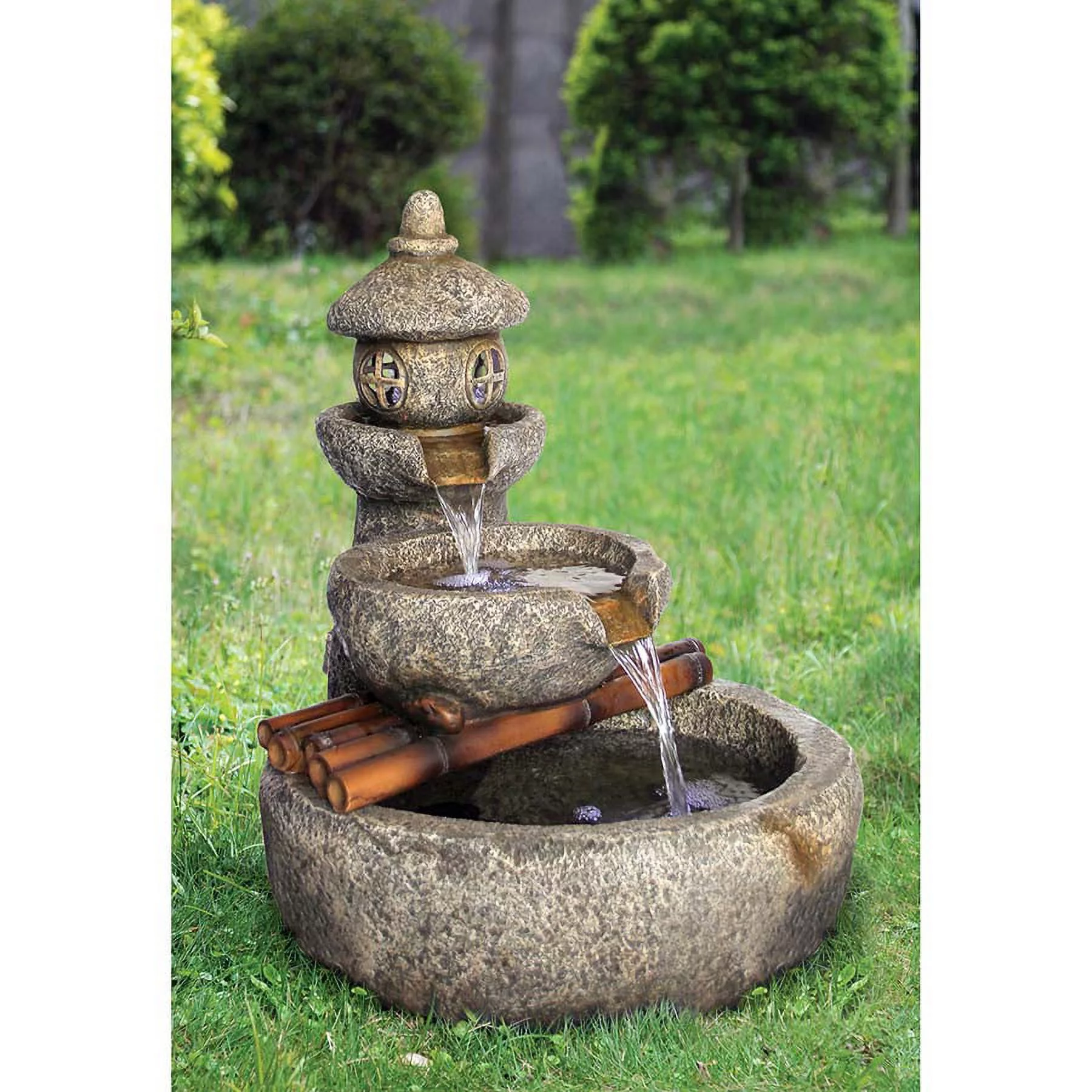 Design Toscano Tranquil Springs Pagoda Garden Fountain