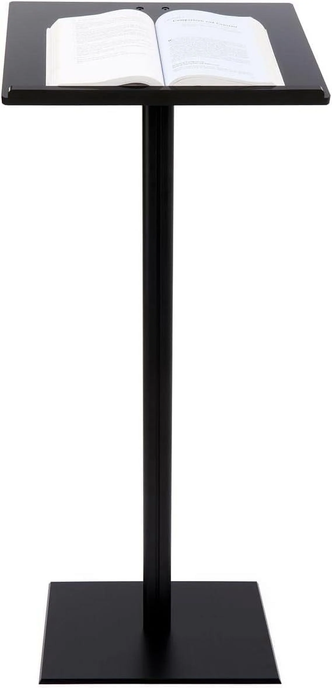CLRLECBNDB Floor Standing Speaking Podium, Slanted Top, Quick Assembly, Black