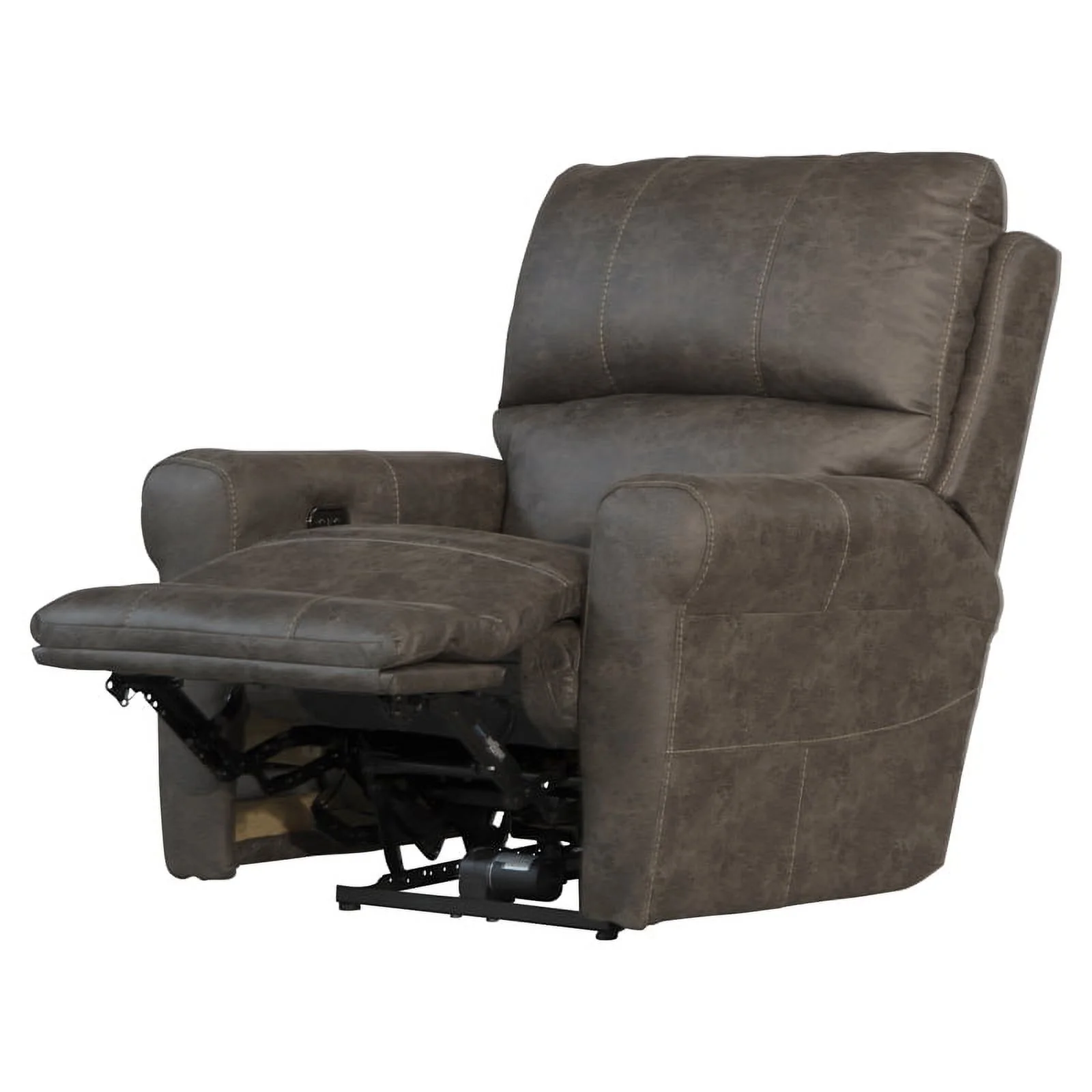 Graves Power Wall Hugger Recliner in Gray Polyester Fabric