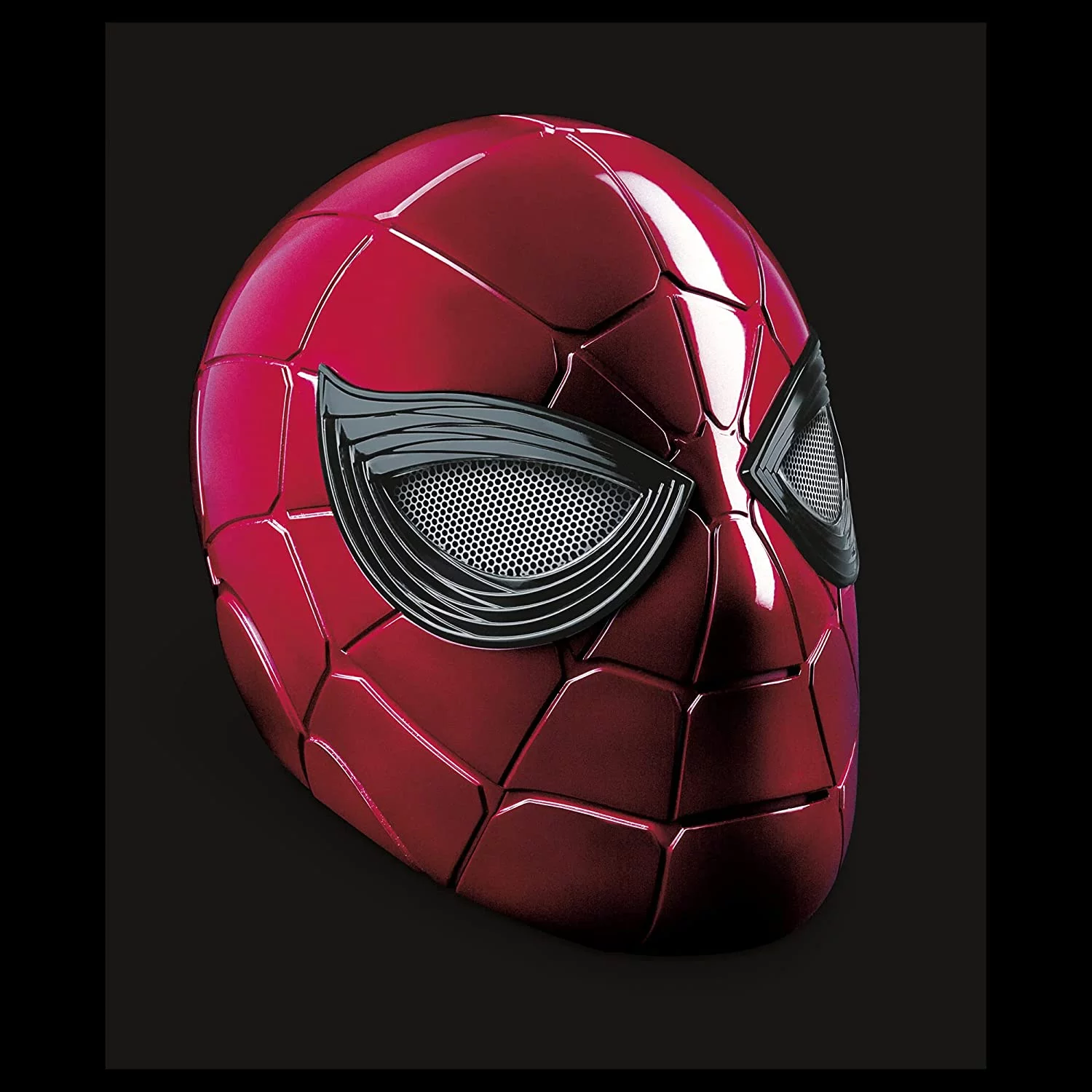 Spider-Man Marvel Legends Series Iron Spider Electronic Helmet with Glowing Eyes, 6 Light Settings and Adjustable Fit - Red