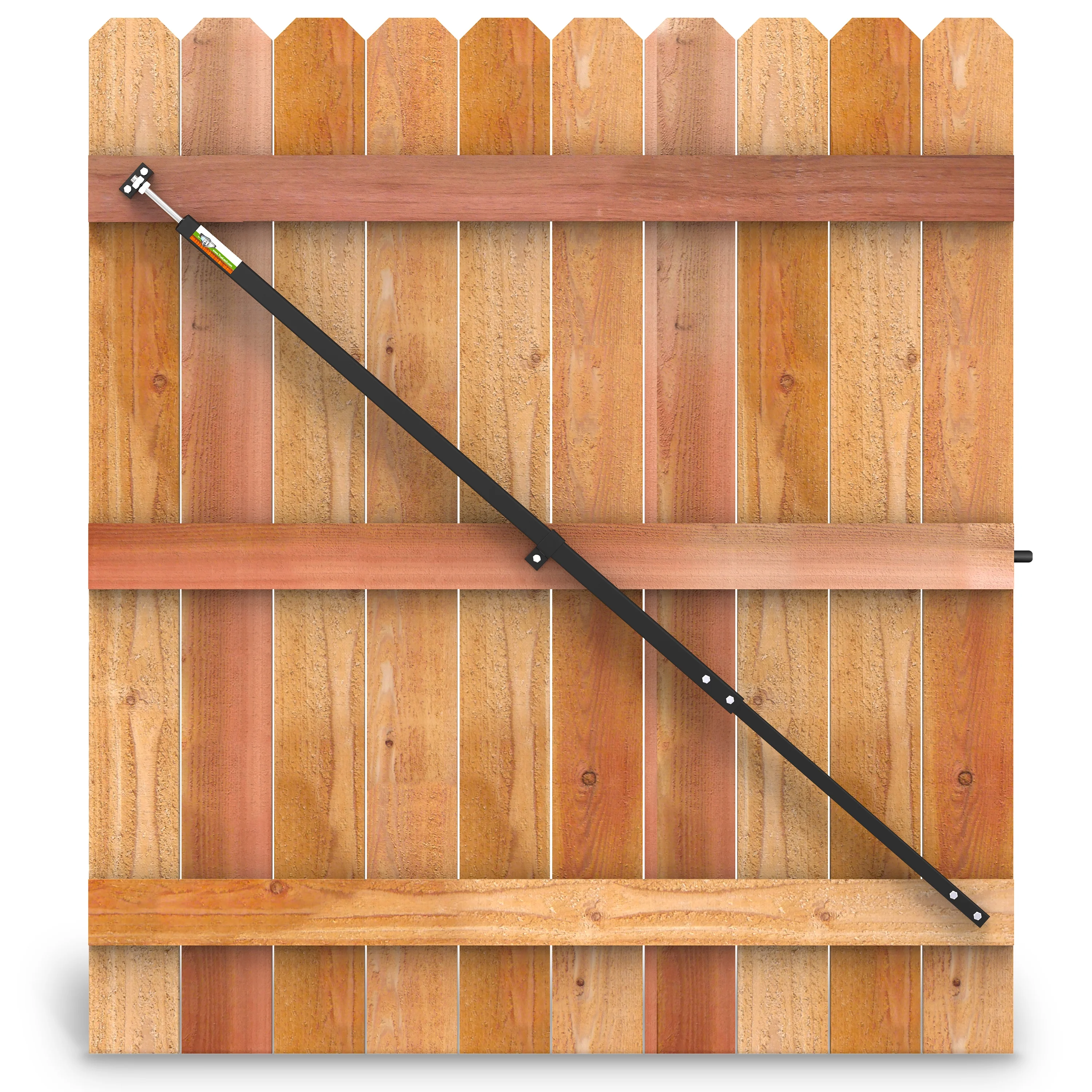 True Latch 6' Telescopic Fully Adjustable Gate Brace - Wood Privacy Fence Anti Sag Gate Kit - Extends from 40