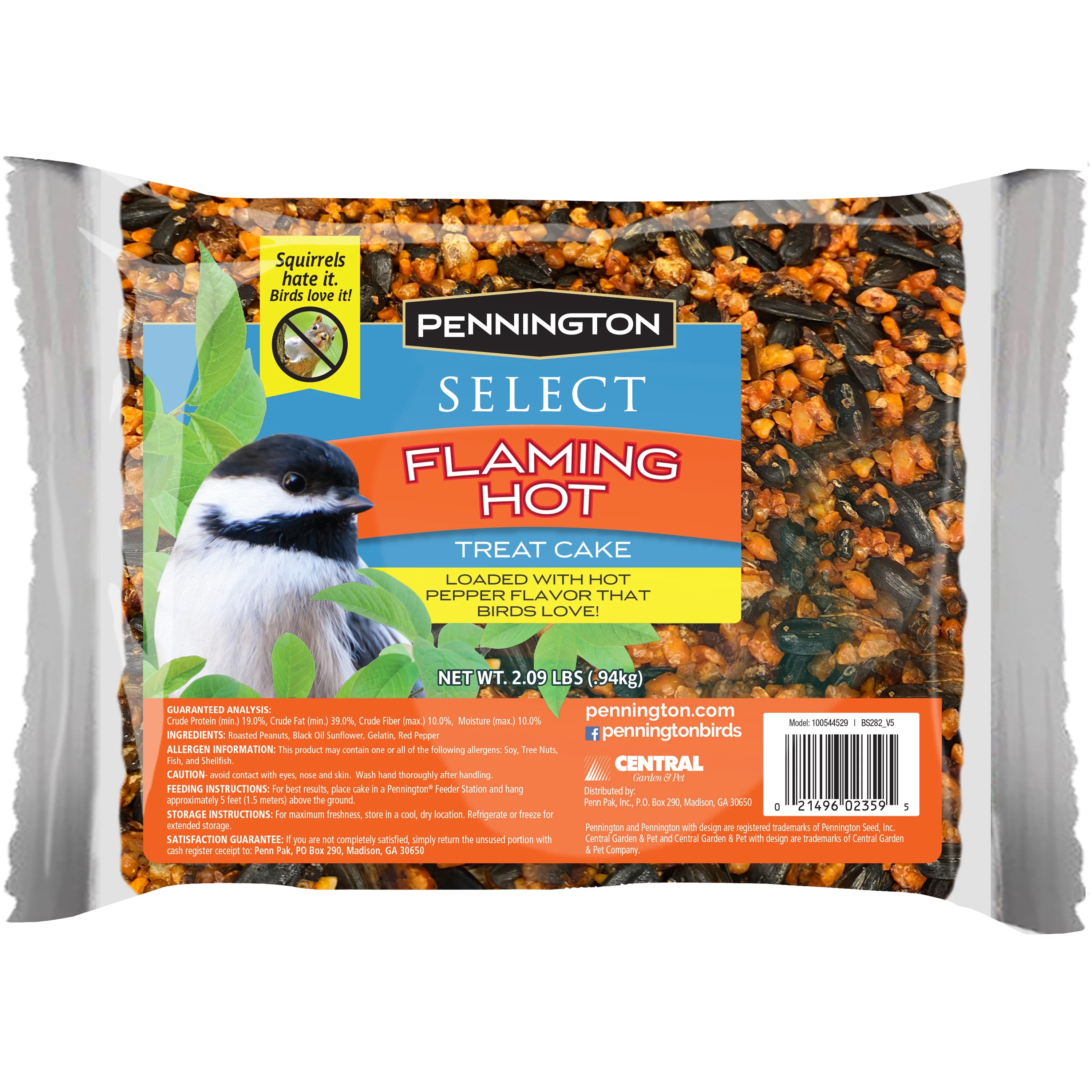 Pennington Select Flaming Hot Wild Bird Feed Treat Cake, 2.09 lbs., 1 Pack, Dry