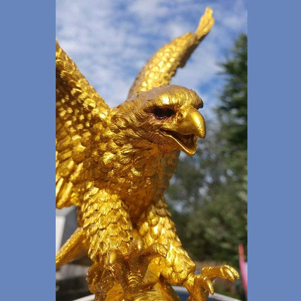 Eagle In Flight Flagpole Topper Gold Finial