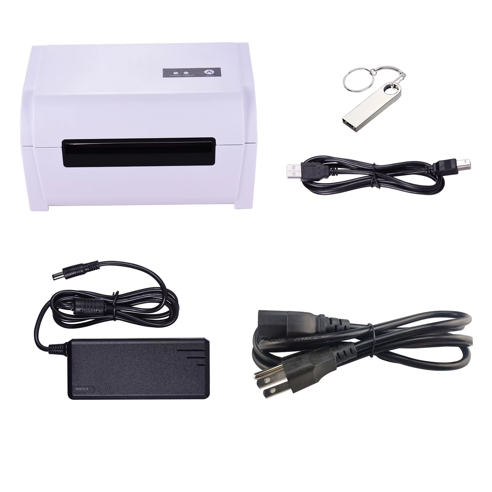 Tomshoo Desktop Thermal Label Printer for 4x6 Shipping Package Label Maker 160mms High Speed USB&BT Connection Thermal Sticker Printer Max.110mm Paper Width Compatible with UPS Ebay Shopify FedEx L