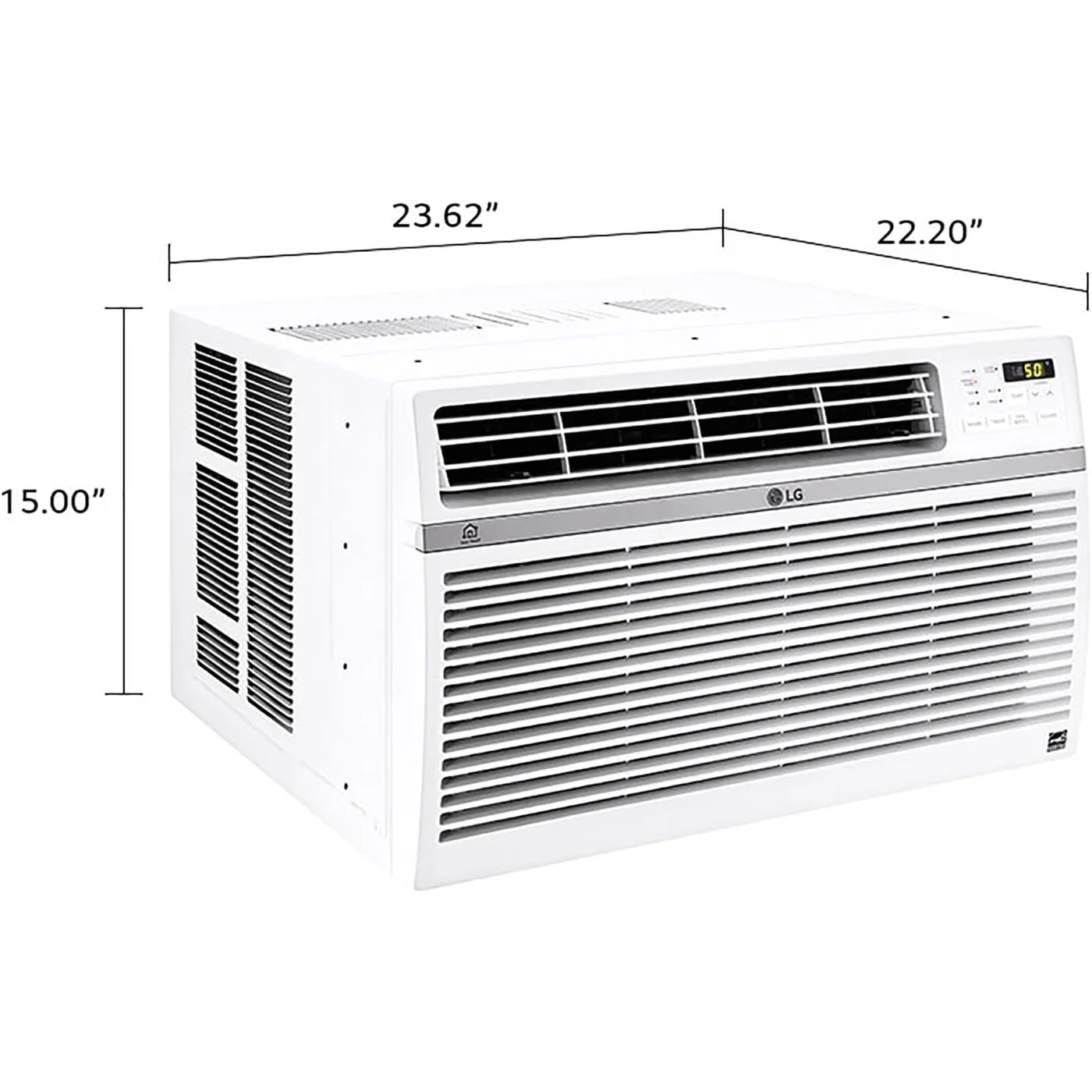 LG 12,000 BTU Smart Window Air Conditioner with Fan, White - Refurbished