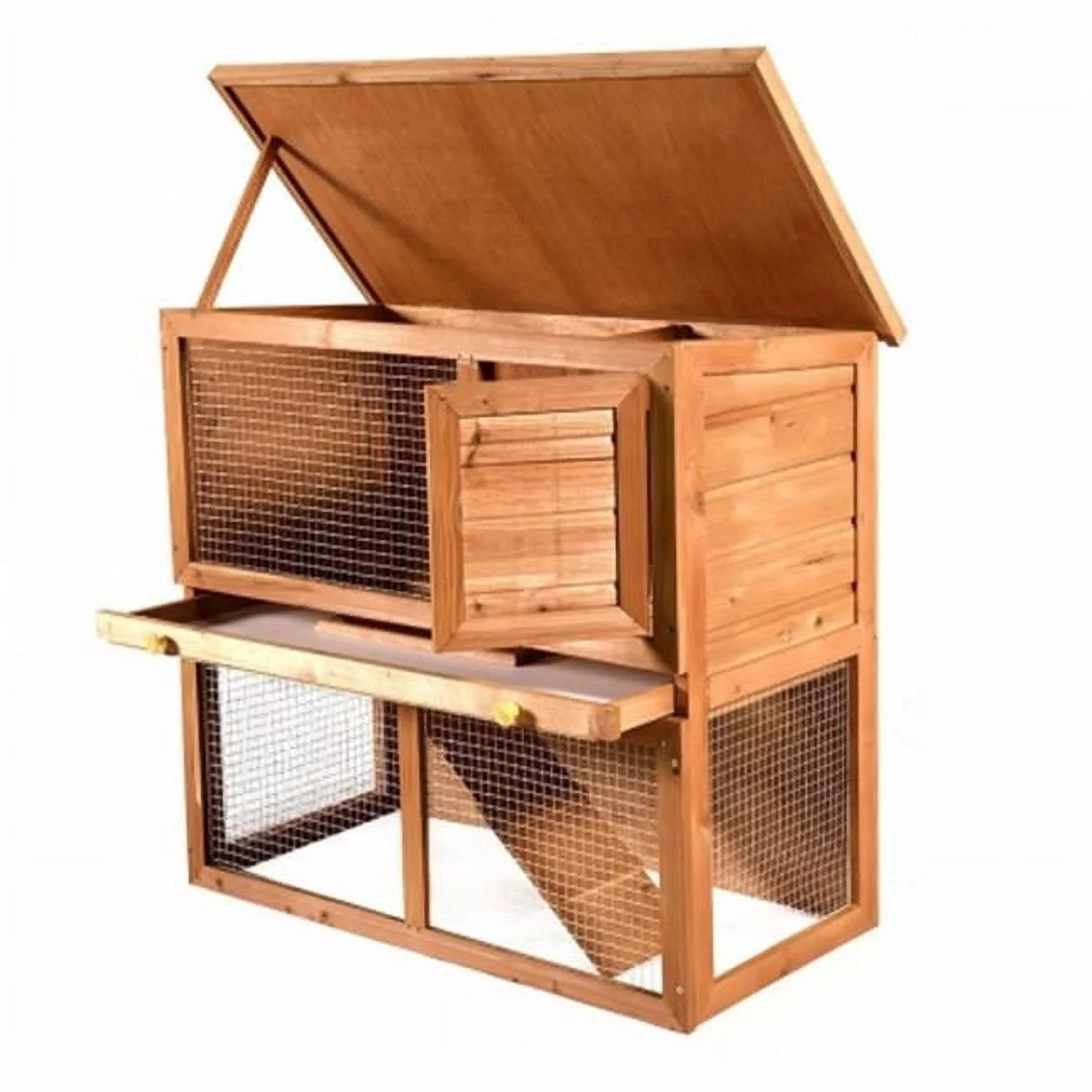 CB16189 35 in. Wooden Chicken Coop Hen House Rabbit Wood Hutch Poultry Cage Waterproof