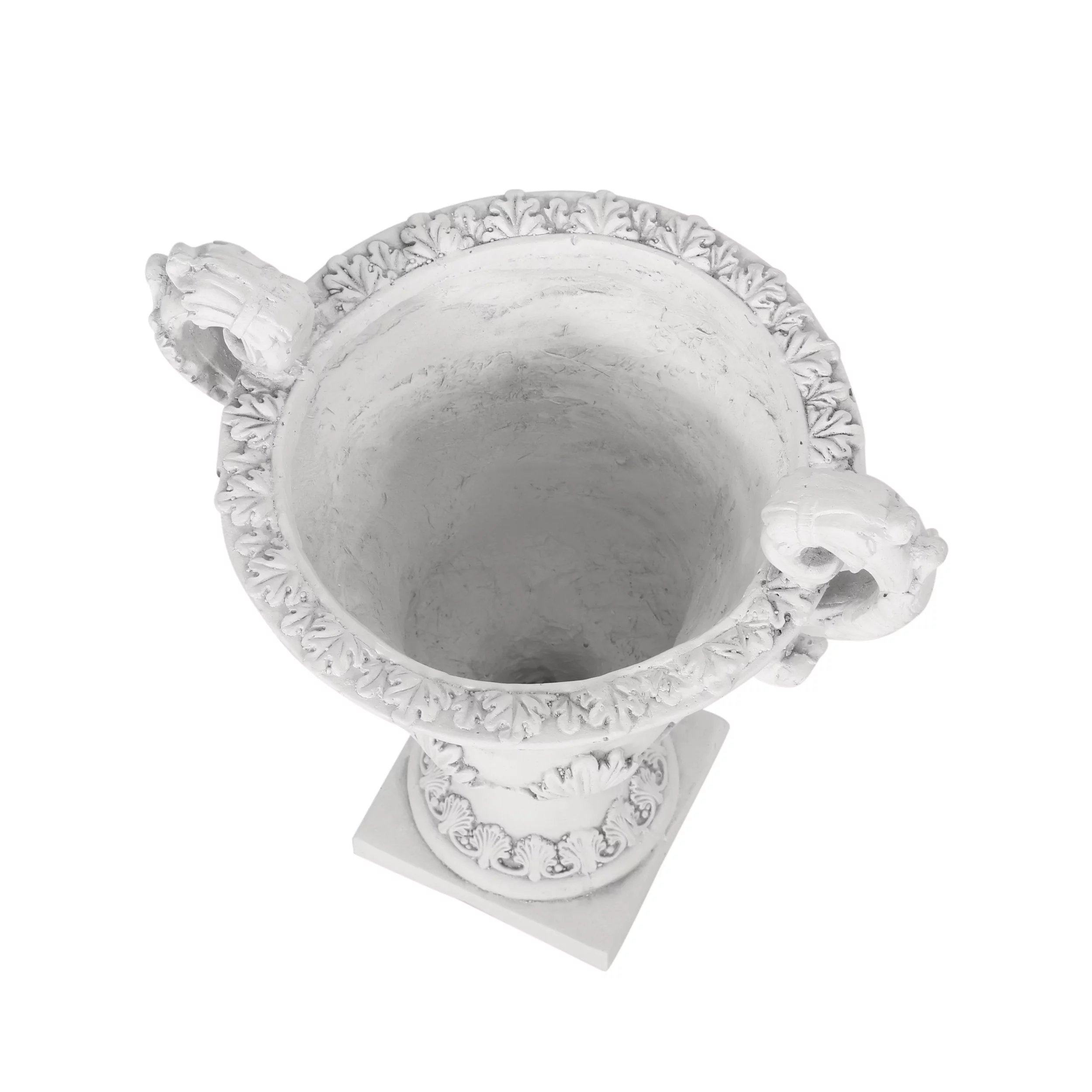 Renee Chalice Garden Urn Planter, Roman, Botanical, Antique White