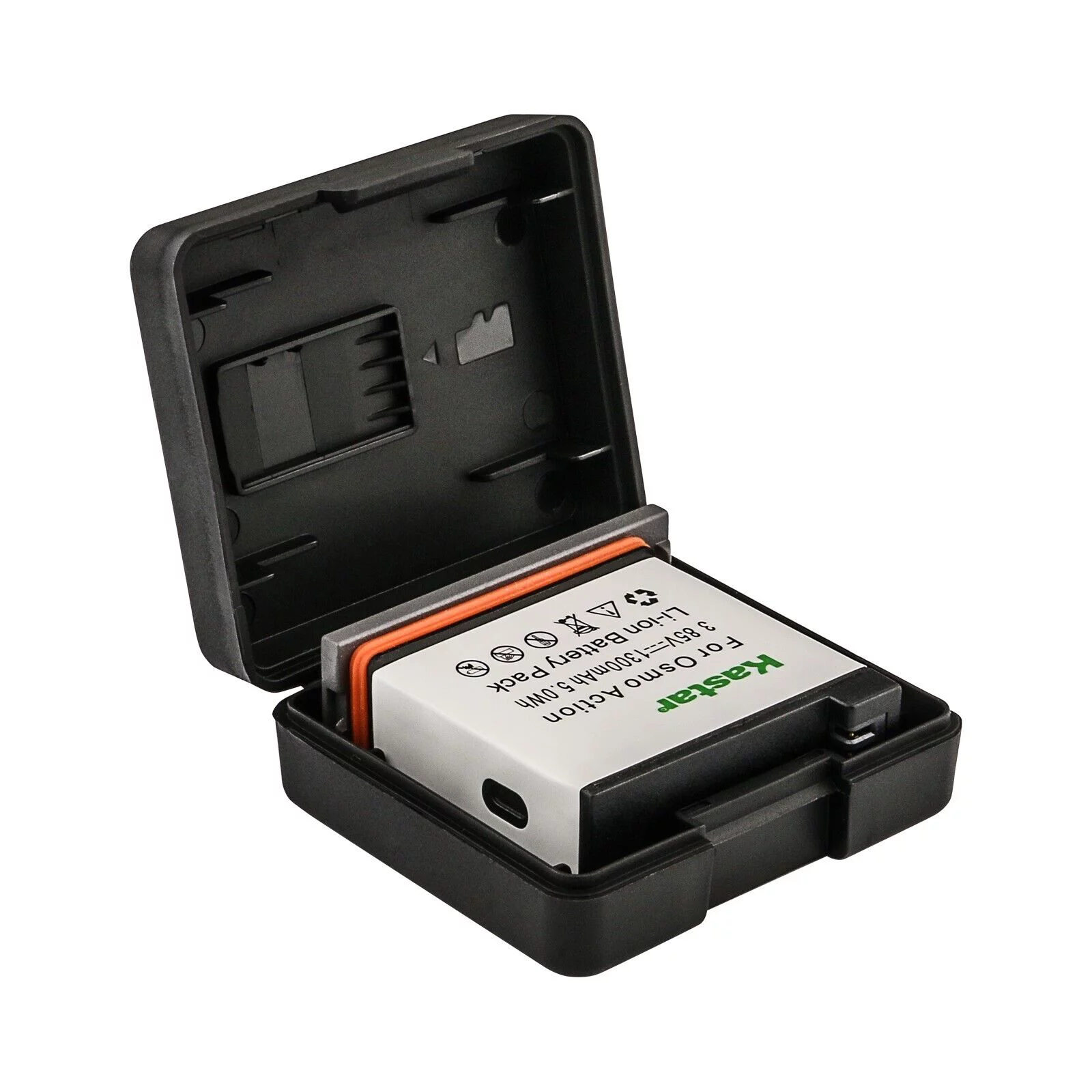 Kastar 3 Pack Battery and LCD Triple USB Charger Compatible with DJI AB1 and DJI OSMO 4K Waterproof WiFi HDR Video 145° Angle Black, DJI Osmo Action - 4K Action Cam 12MP Digital Camera