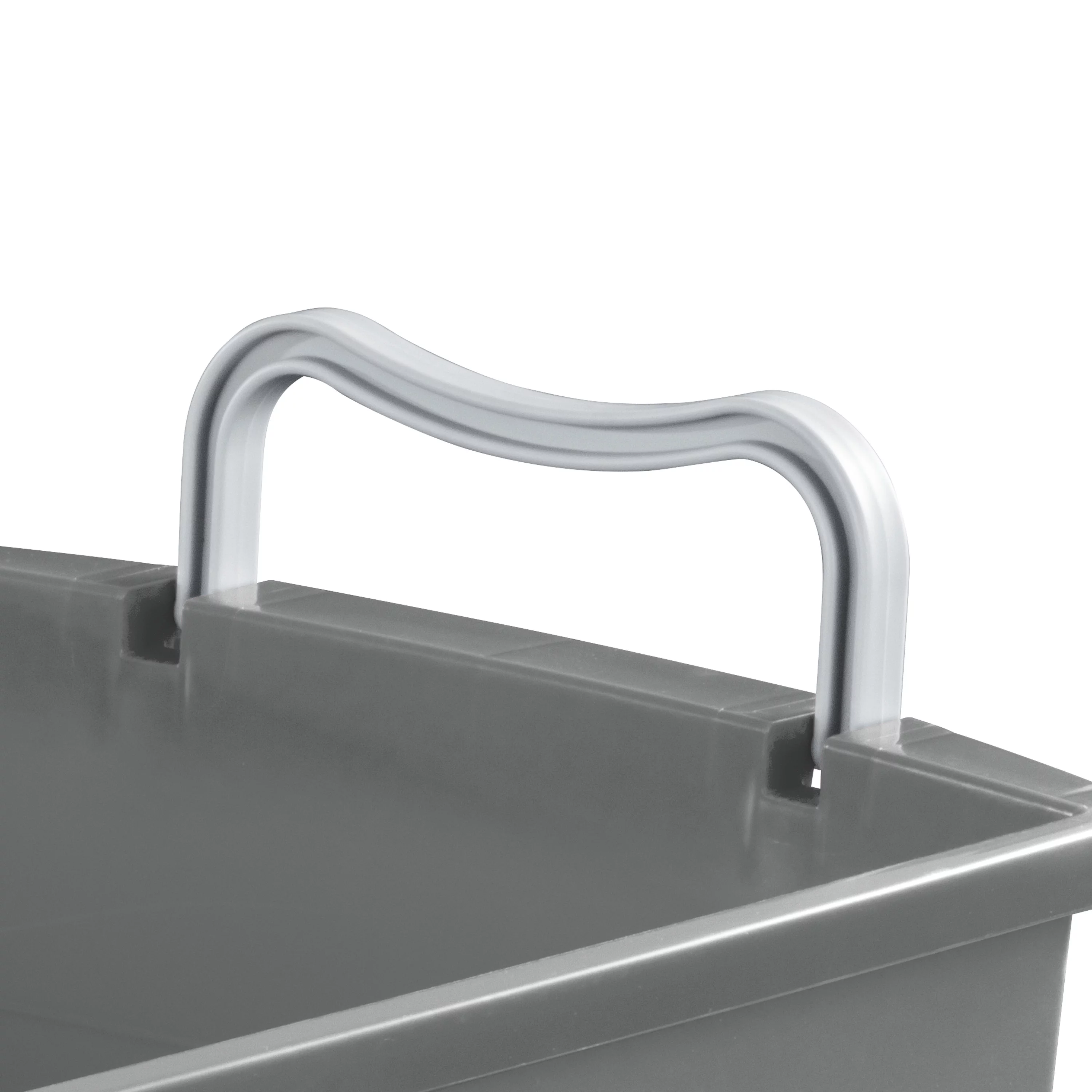 Your Zone Wheeled Stacking Bin Plastic, Gray Flannel, Set of 2