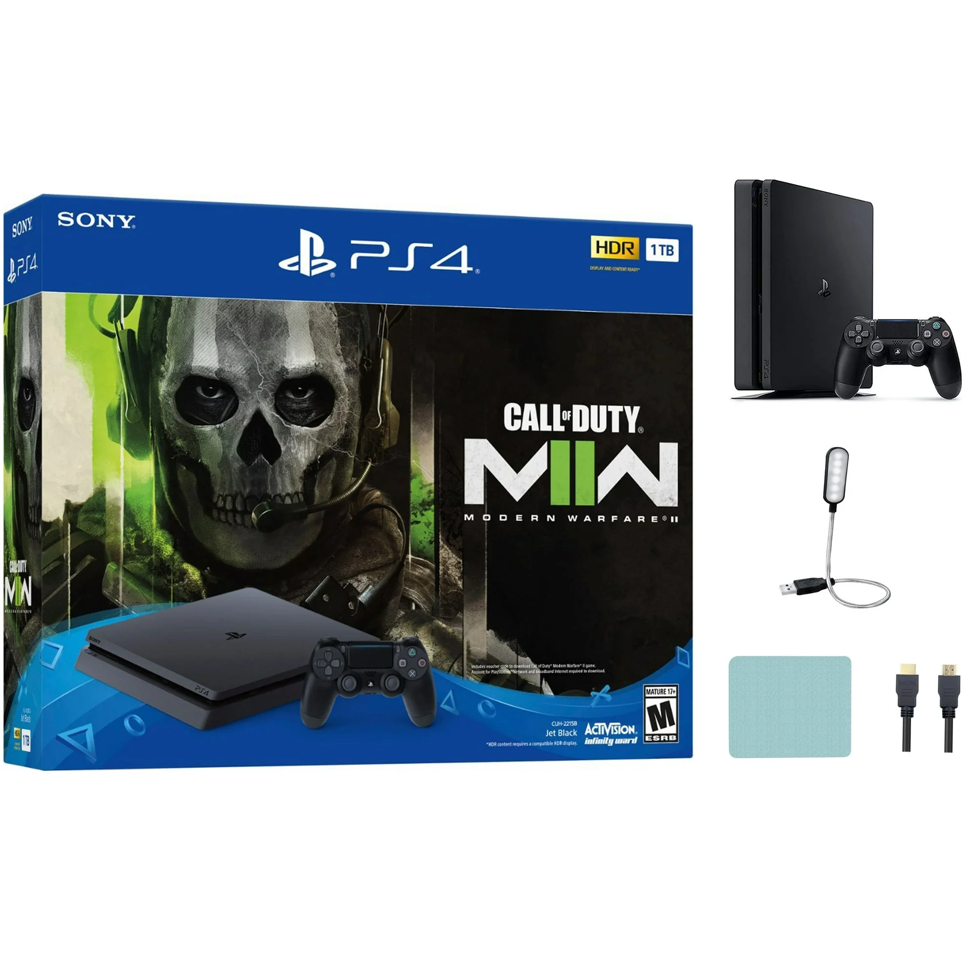 New Sony PlayStation 4 Call of Duty Modern Warfare II Console Bundle with Mazepoly Accessories