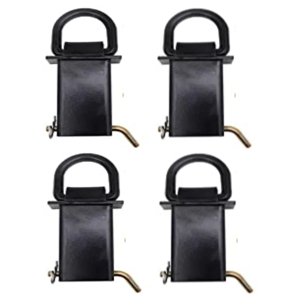 RAParts Set of 4 Heavy Duty Adjustable Trailer Stake Pocket D Ring 5400 Lbs Load Limit