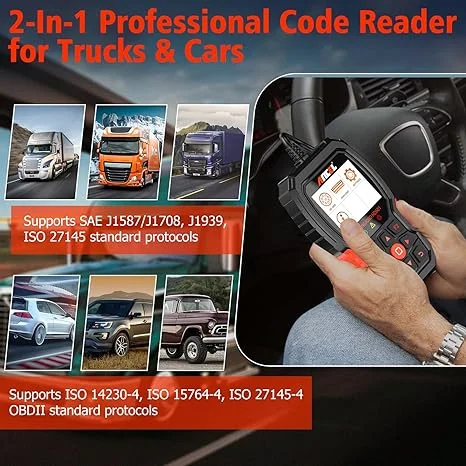 ANCEL HD601 with ANCEL AD310 Code Reader Full System Heavy Duty Truck Scanner