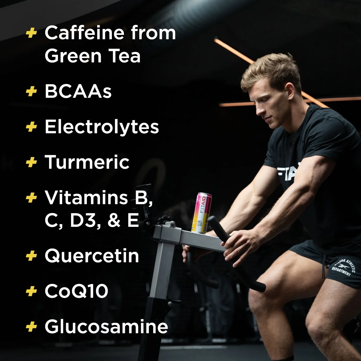 FITAID ENERGY, 200mg Natural Caffeine, Keto, Peach Mandarin, Optimum Performance Formula: BCAAs, Quercetin, Electrolytes, Omega-3s, 15 calories, Paleo, Vegan & Gluten-Free, 12-oz (Pack of 24)