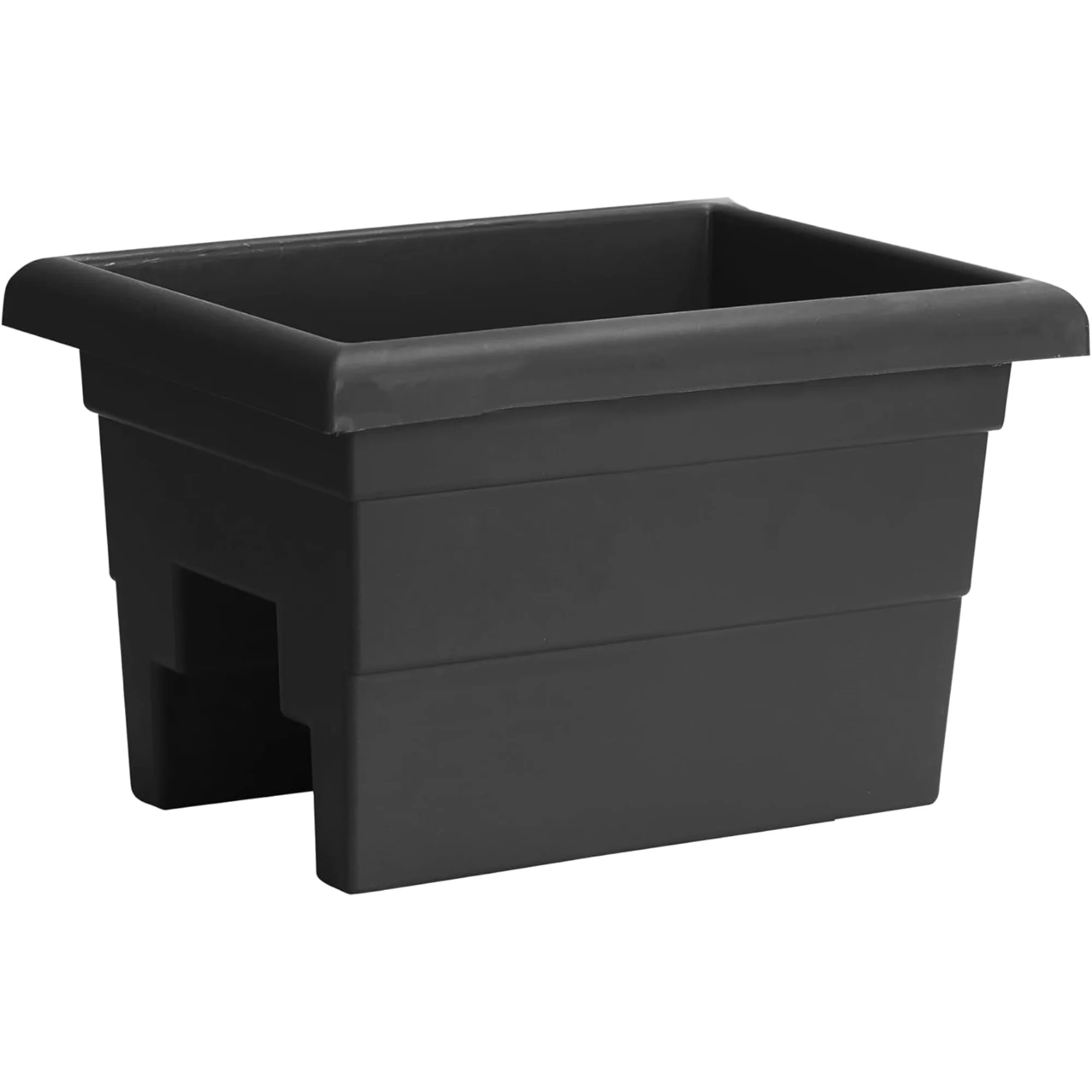 Novelty Countryside Weather Resistant Rail Planter, Black, 16