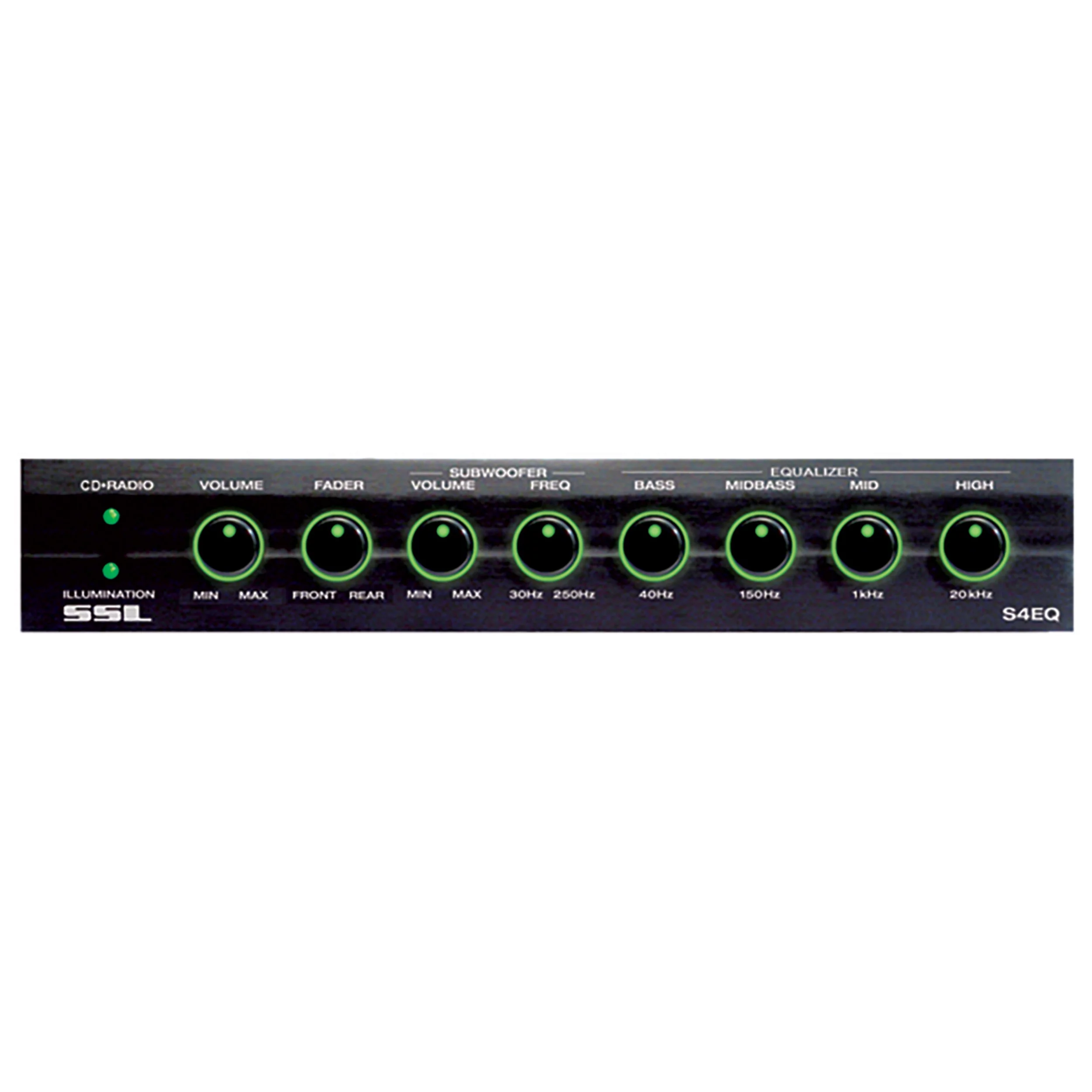 SOUNDSTORM S4EQ 4 Band Pre Amp Graphic Car Audio Stereo Equalizer EQ with Knob