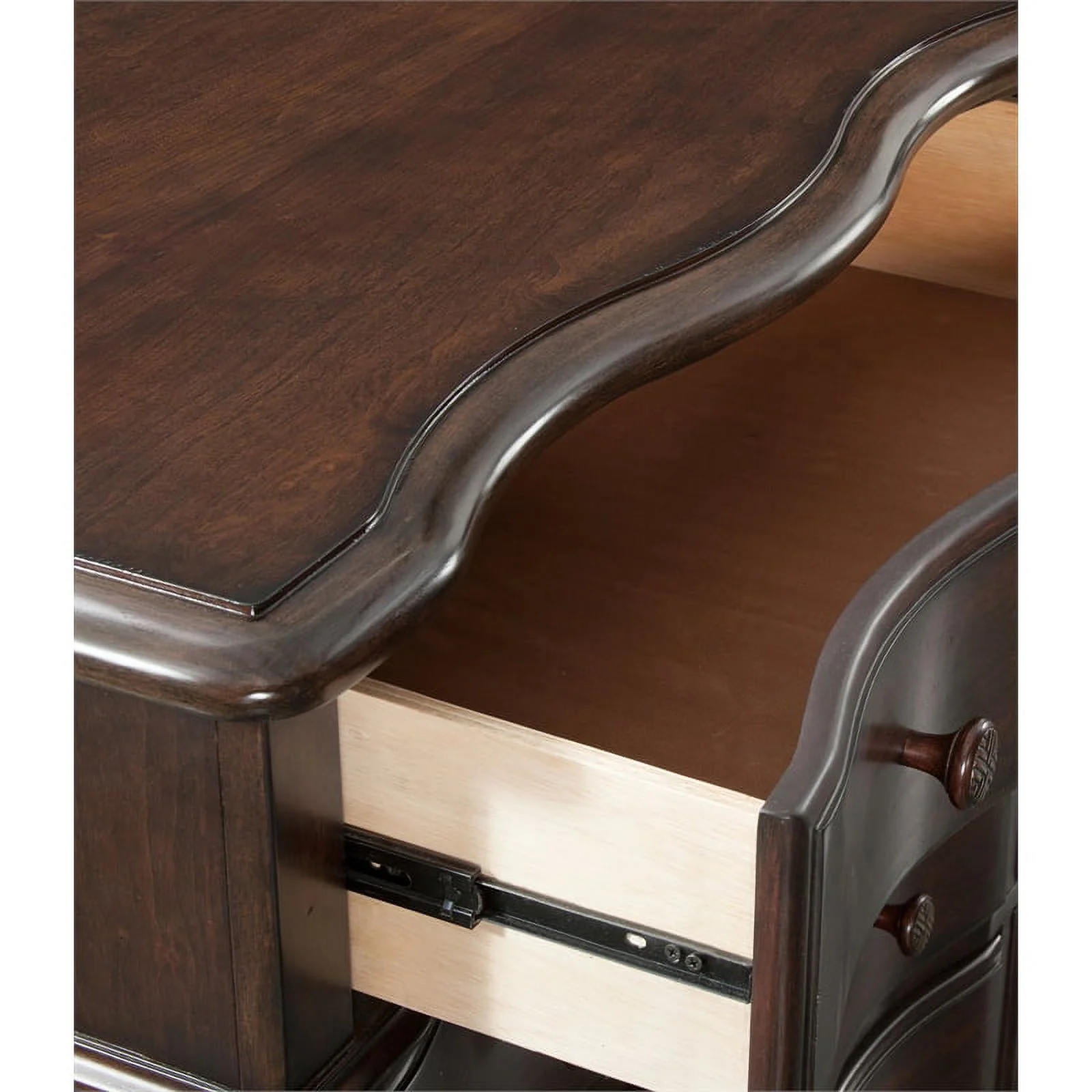 Rodanthe Tobacco Brown 3-Drawer Traditional Style Wood Nightstand