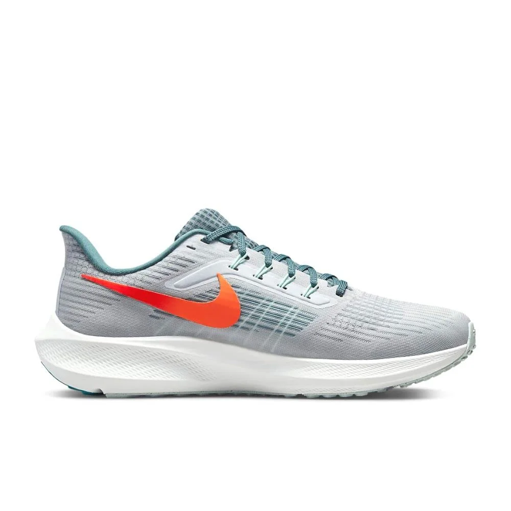 NIKE Men's Air Zoom Pegasus 39 Running Shoes Size 9 Pure Platinum Total Orange Mineral Slate