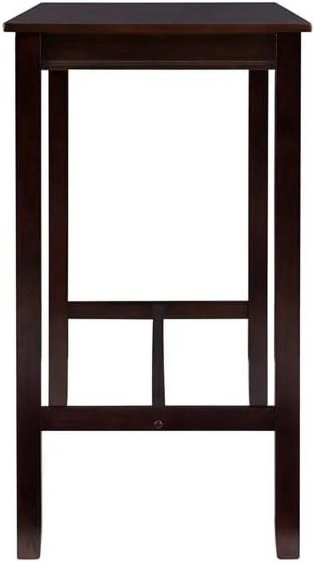 HBBOOMLIFE Claridge 42" Wood  Height Pub Table in Walnut