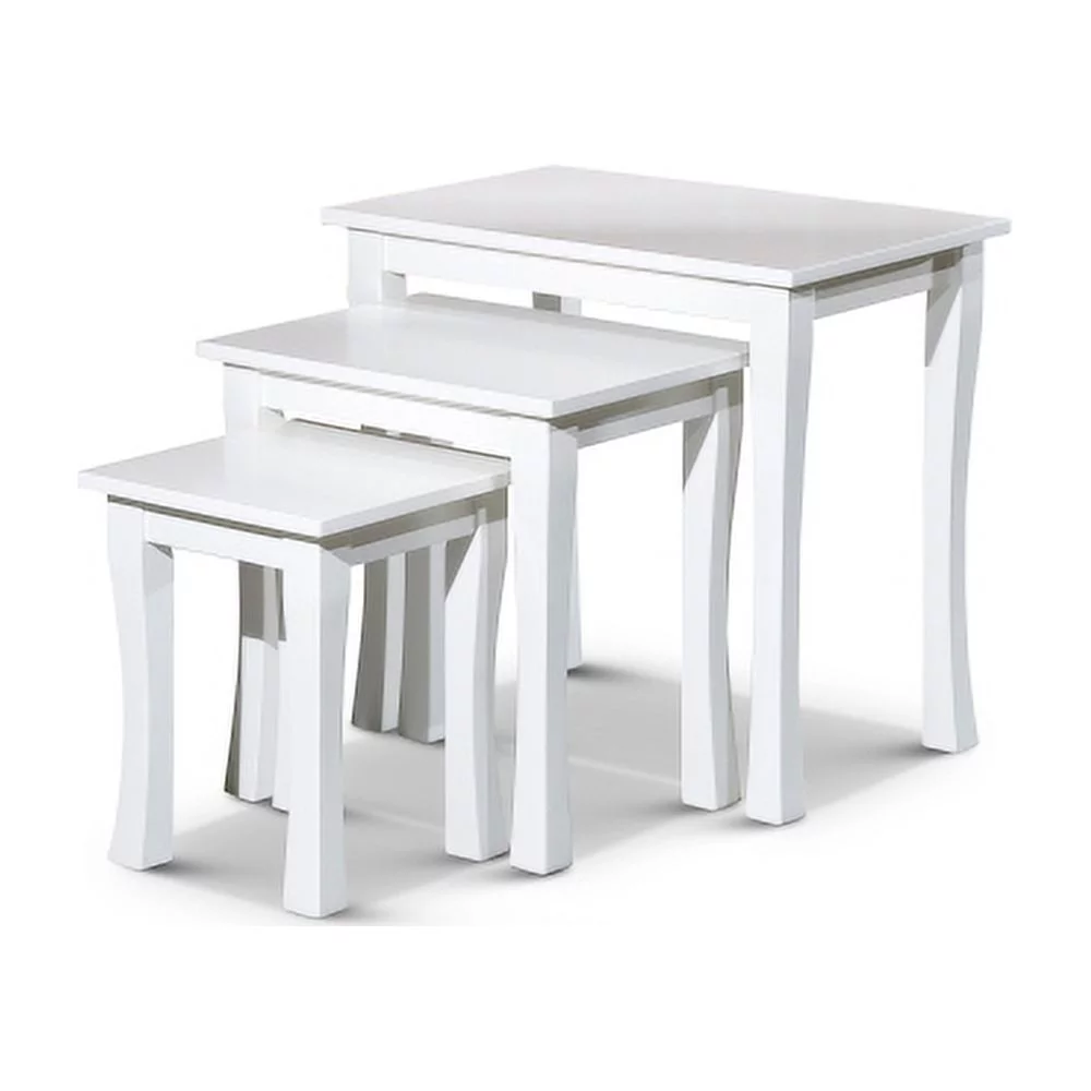 JHOOTUUO 3-Piece Nesting Table Set  White