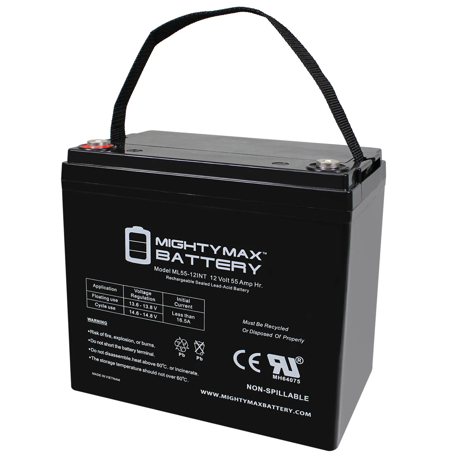 12V 55AH INT Battery Replaces MotorGuide VariMax Trolling Motors