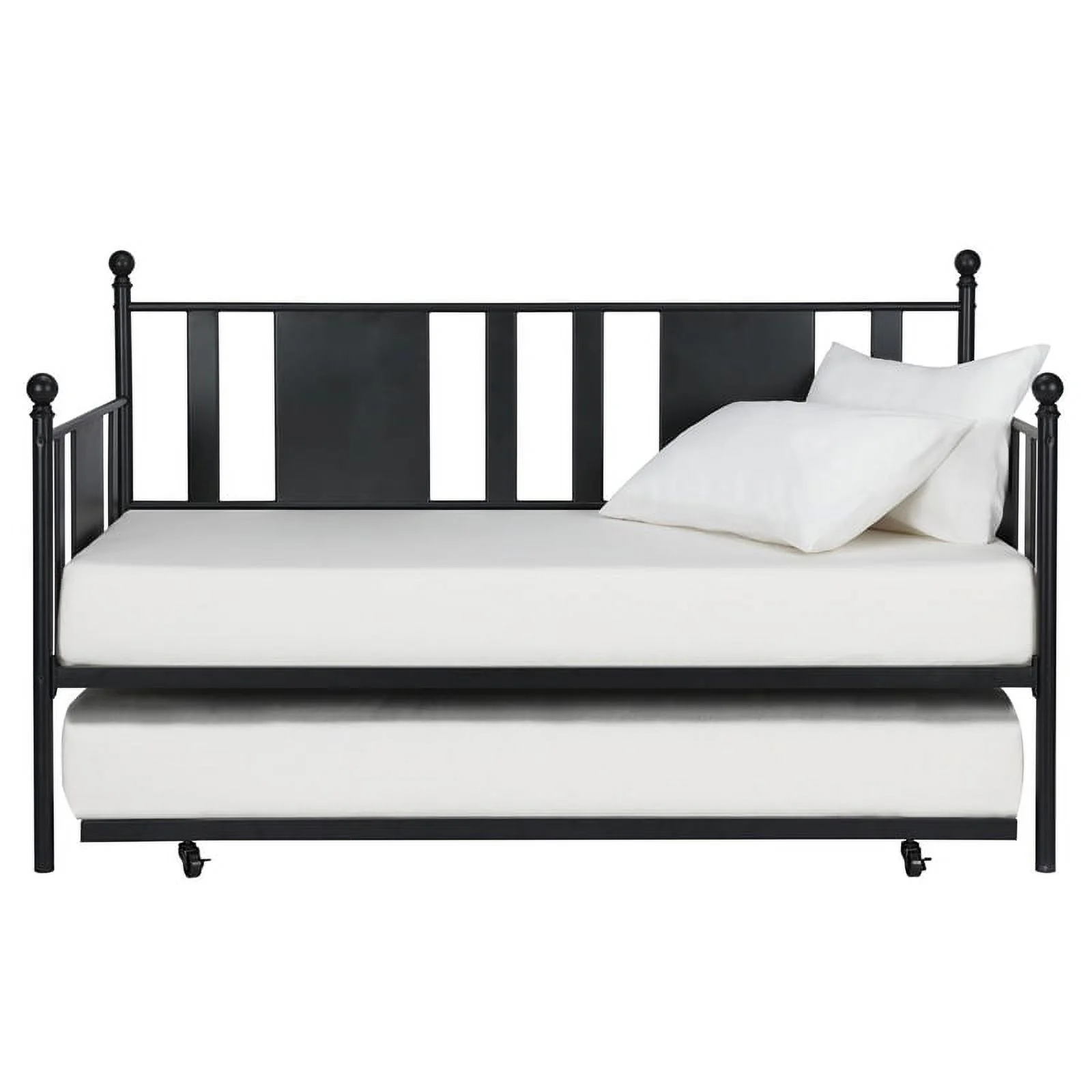 DHP Lavinia Metal Daybed and Trundle Twin in Black