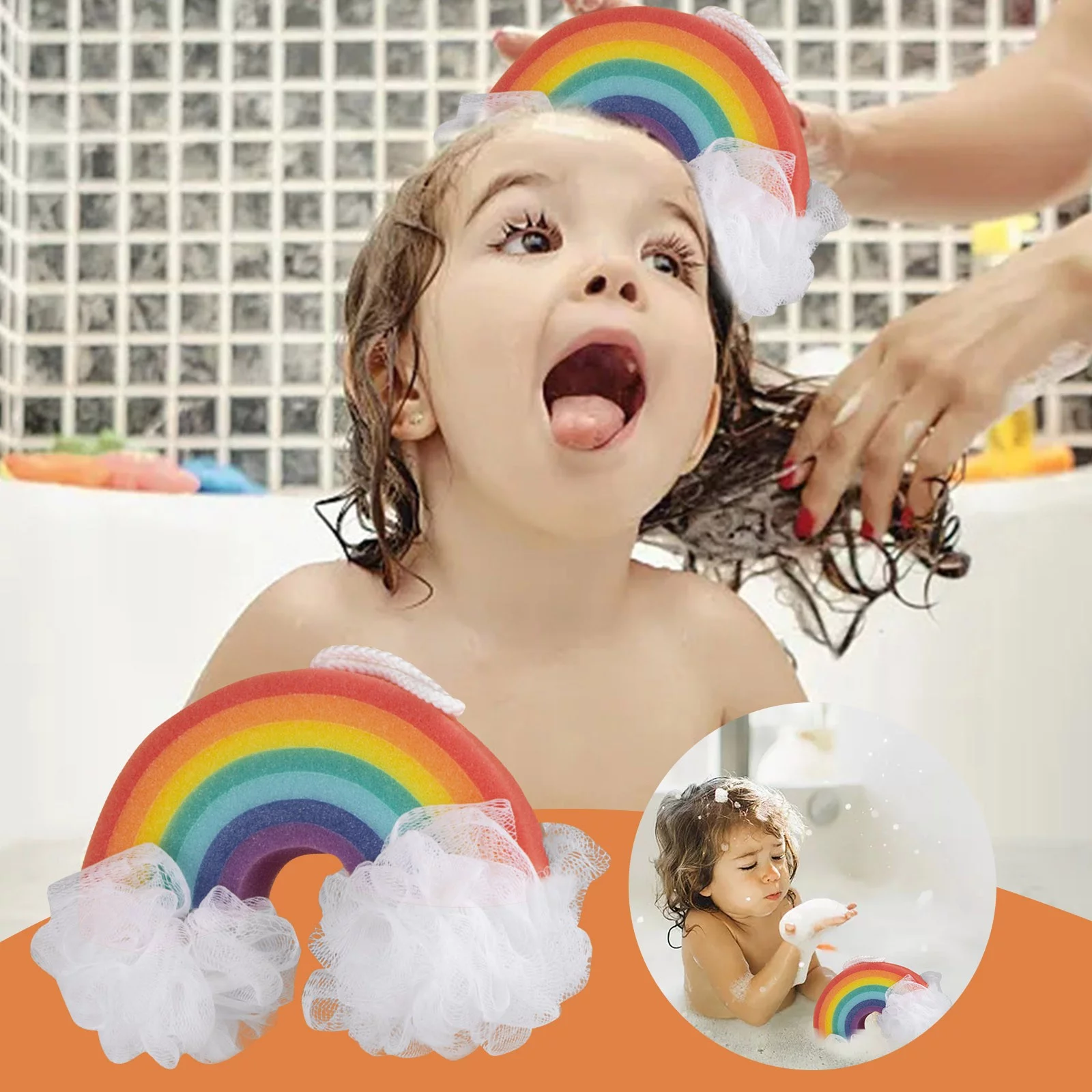 Puffs plus Lotion Tissues Soft Pack Bath Sponge Sponges Shower Baby Rainbow Kids Cloads Body Cleaner Loofah Mesh Natural