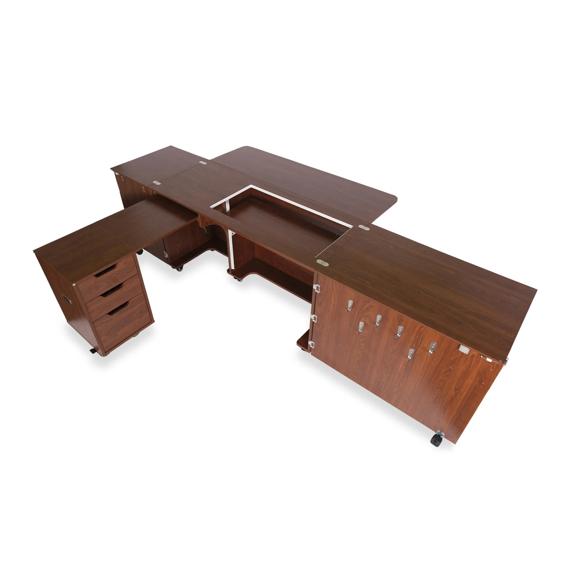 Kangaroo K9605XL Outback XL Sewing Cabinet in Teak