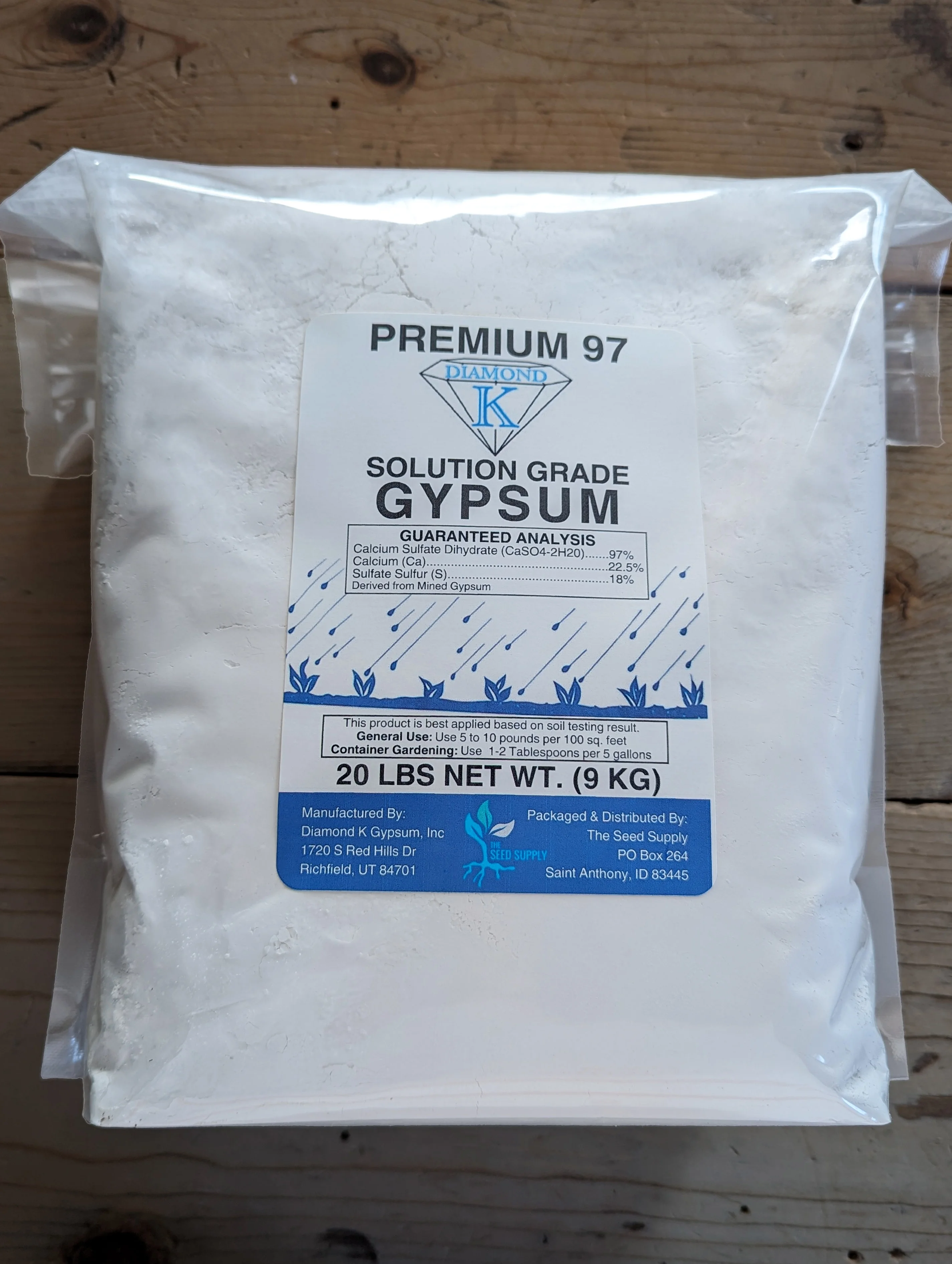 20 Pounds Gypsum Soluble Grade Fertilizer Powder