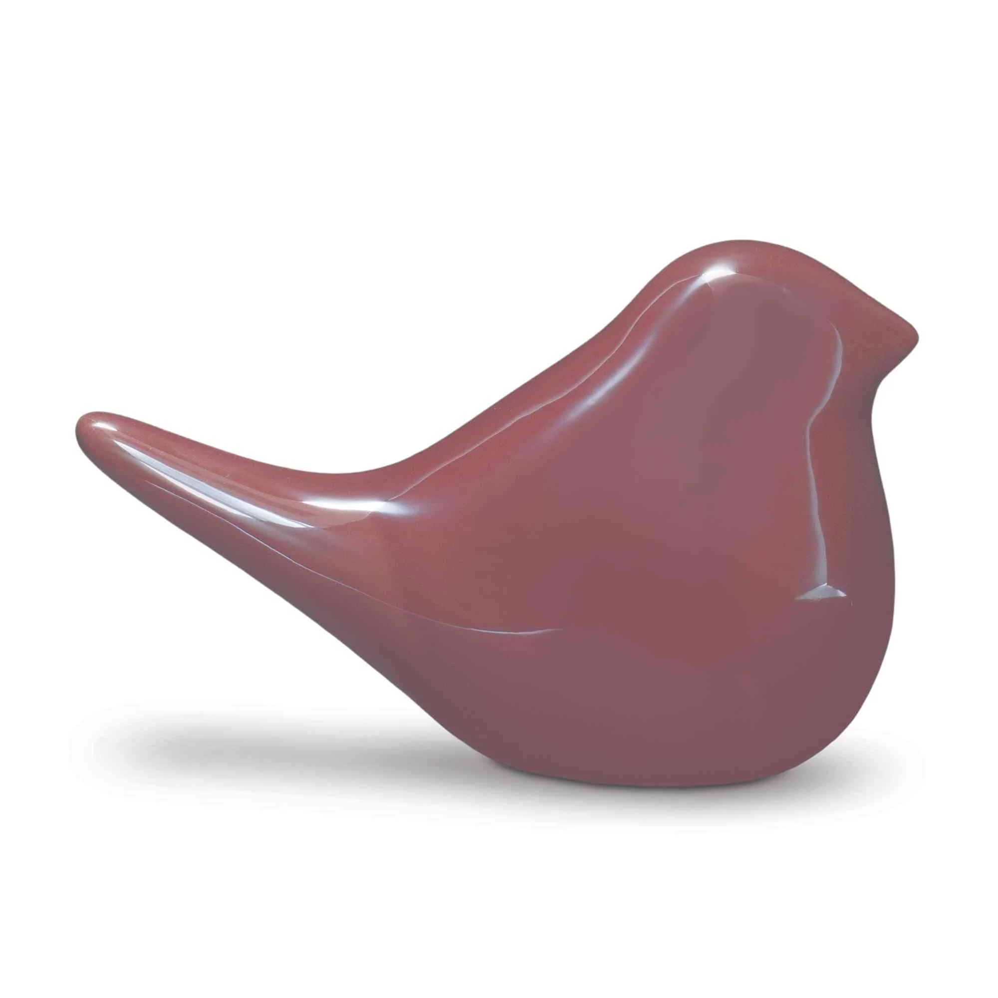 Melrose Set of 2 Solid Brick Red Bird Porcelain Tabletop Figurines 6