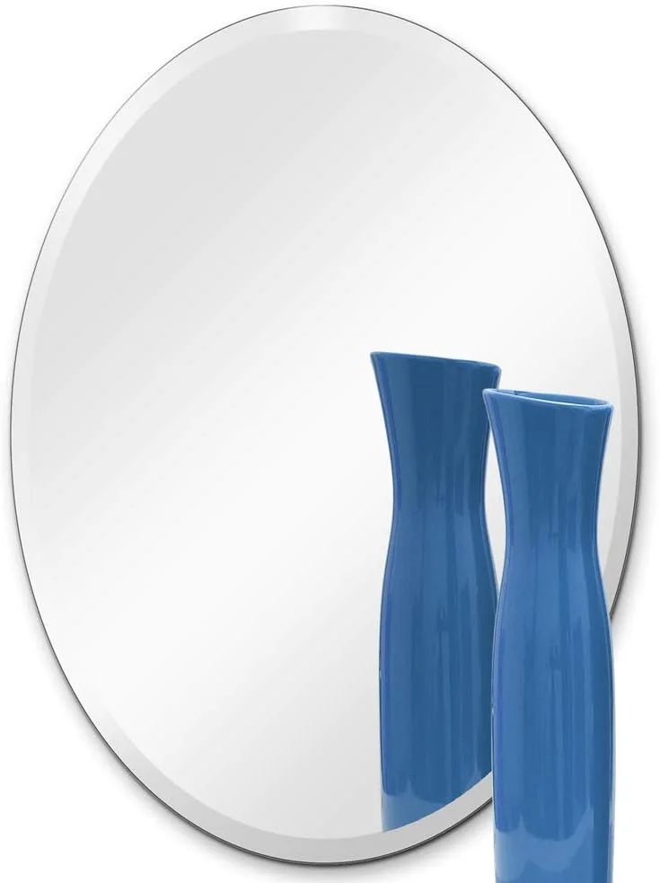 Modern Oval Frameless Mirror - 22'' x 30'' inch, 1/4