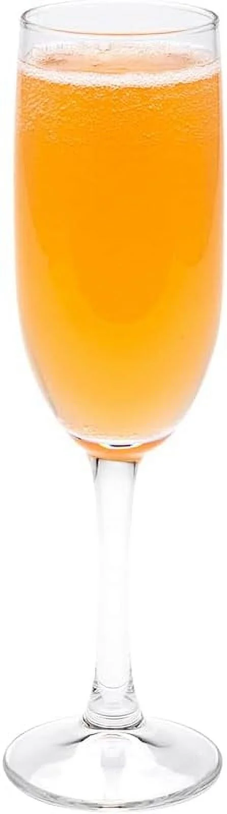 Cascata 6 Ounce Champagne Flutes Set Of 6 Tempered Champagne Glasses - Chip-Resistant Fine-Blown Glass Wine Flutes Dishwasher-Safe For Champagne Mimosas Or Cocktails