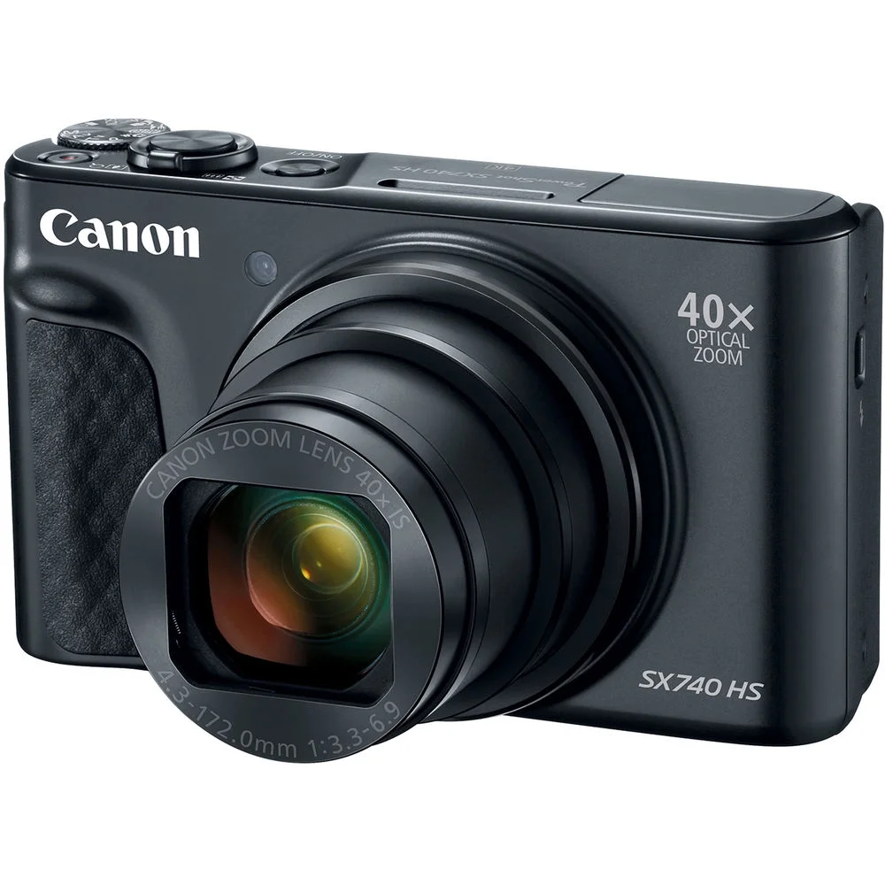 Canon PowerShot SX740 HS Digital Camera (Black) (2955C001) + 64GB Card + More