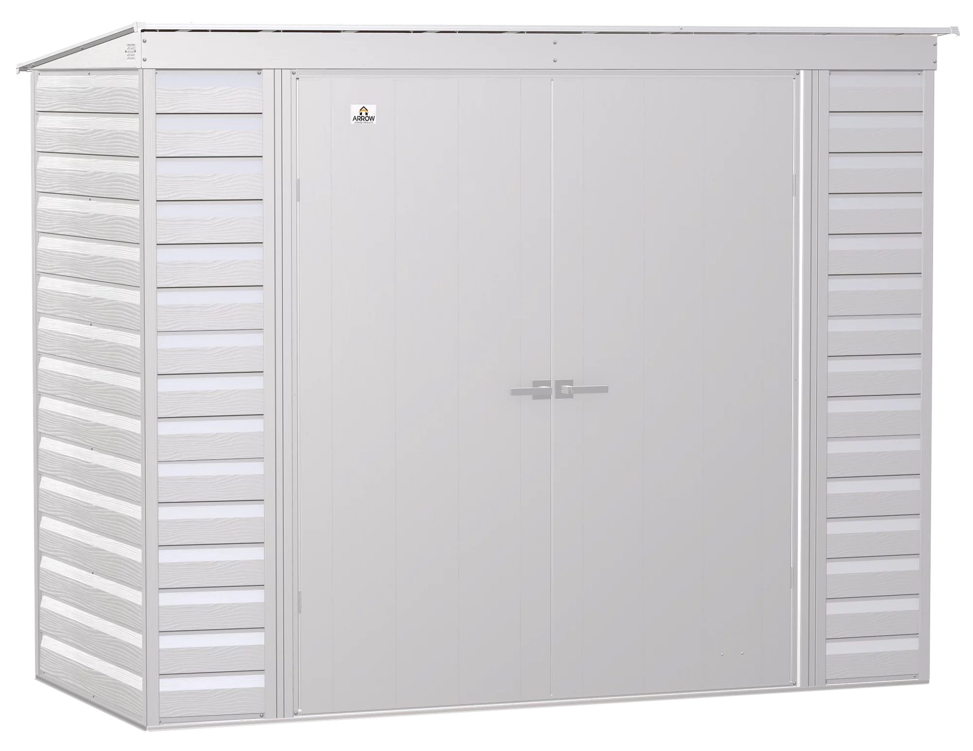 Arrow Select Steel Storage Shed, 8x4, Flute Grey