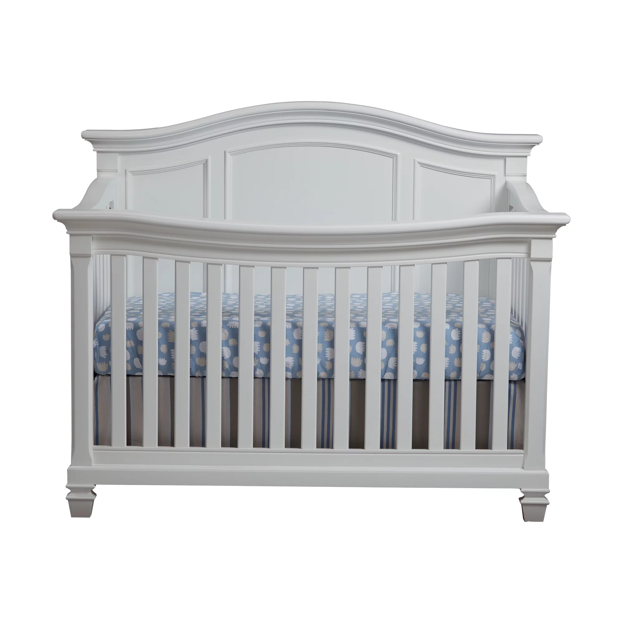 DeeHome Glendale 4-in-1 Convertible Crib Pure White