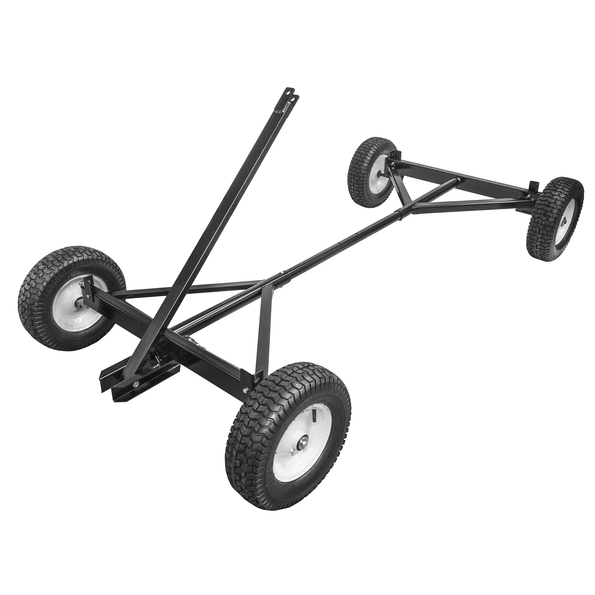 Farm Tuff Durable ATV Alloy Steel Utility Wagon with Flat-Free Tires, Black, 2200lb Capacity