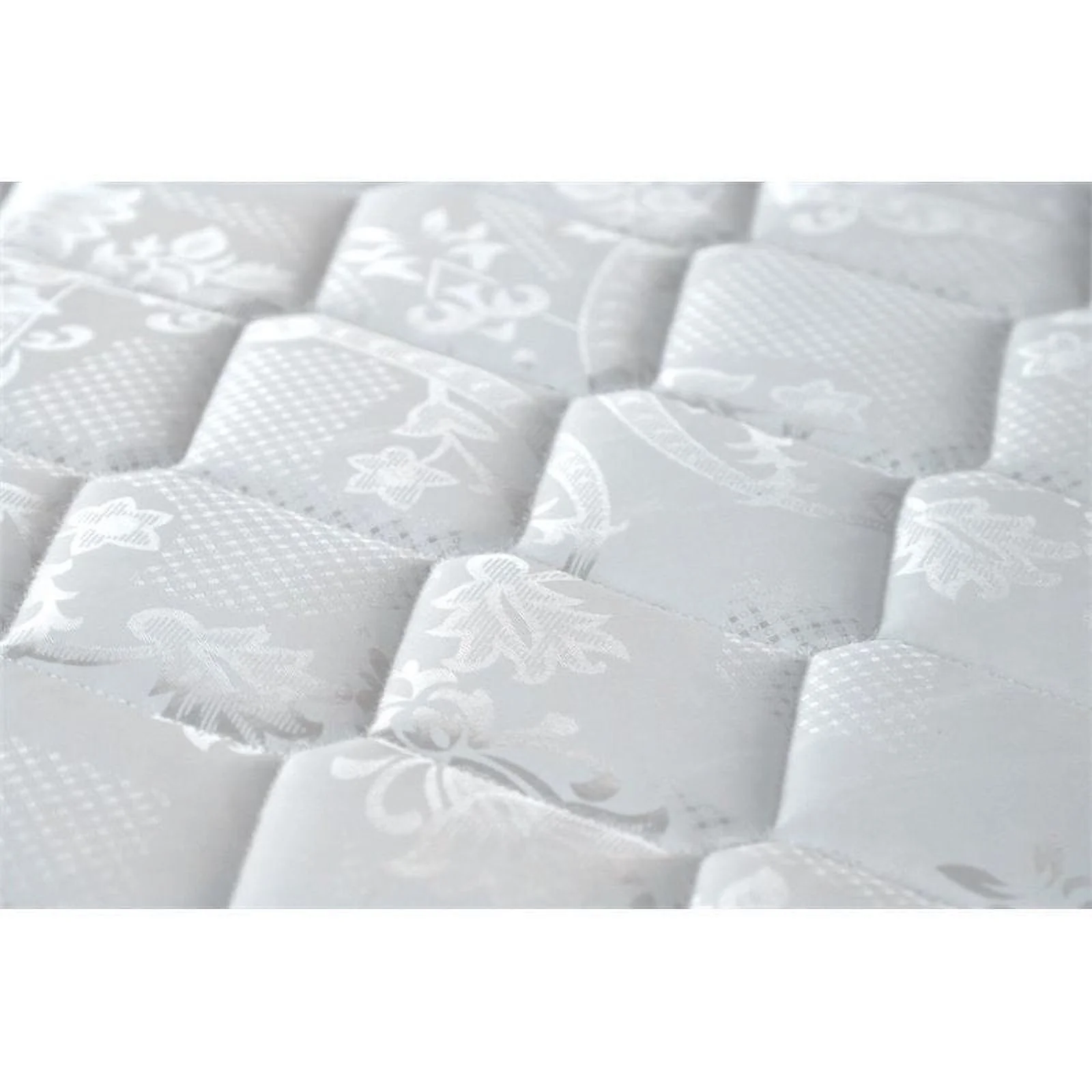 Furniture of America Laxton Fabric Cal King Quilted Coil Mattress in White
