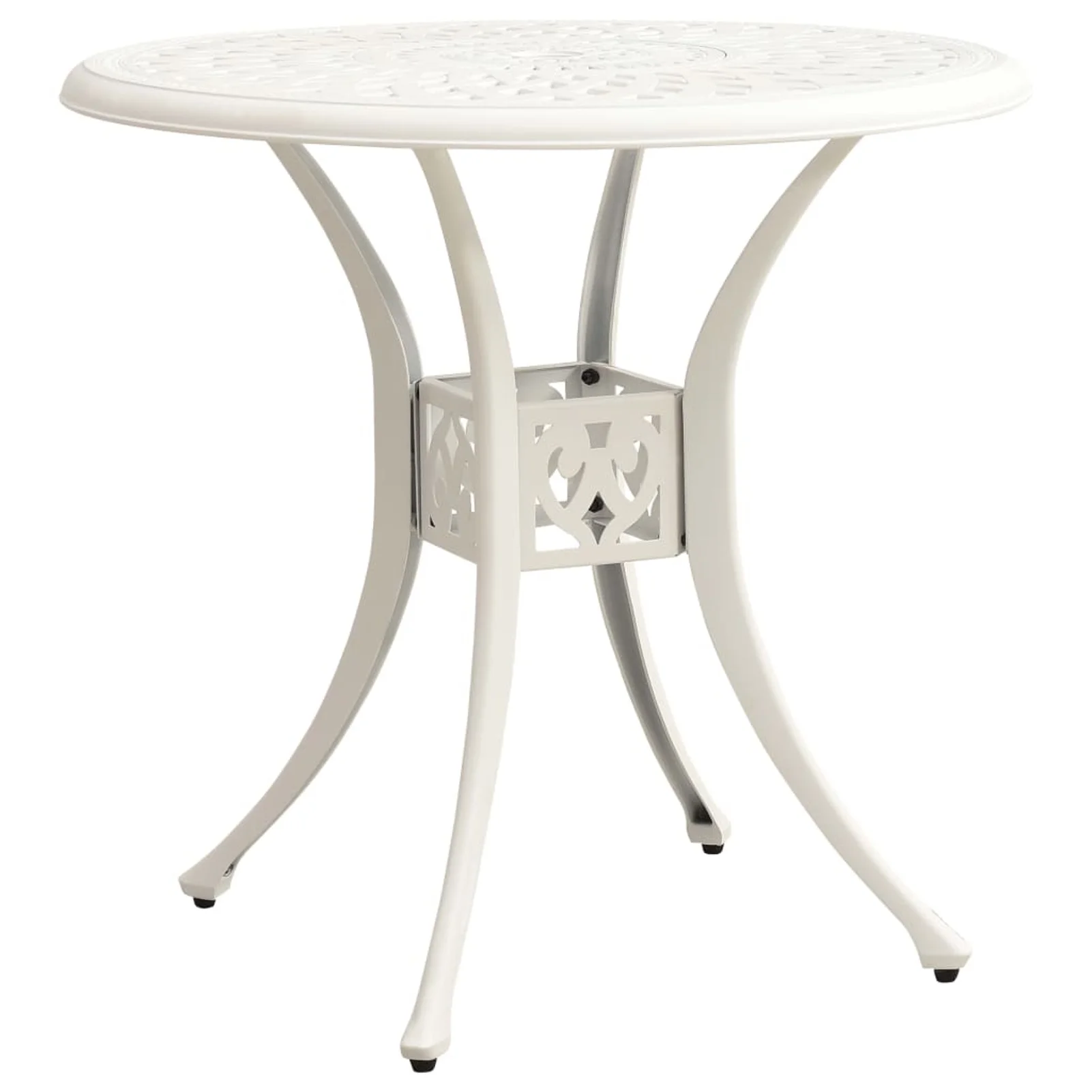 Irfora parcel,Patio Table Cast Aluminum White 30.7