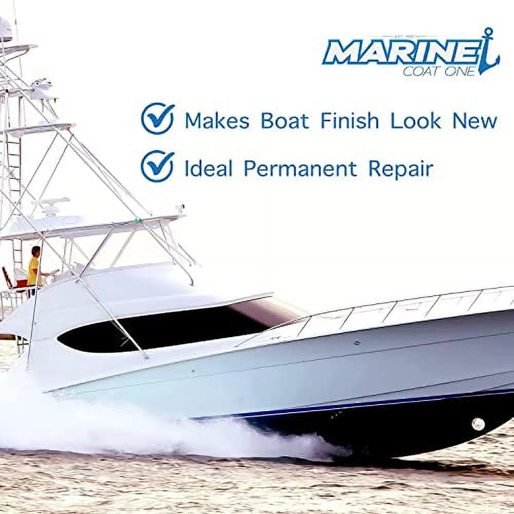 Marine Coat One Premium Gelcoat with Color Pigments, White without Wax (Gallon)