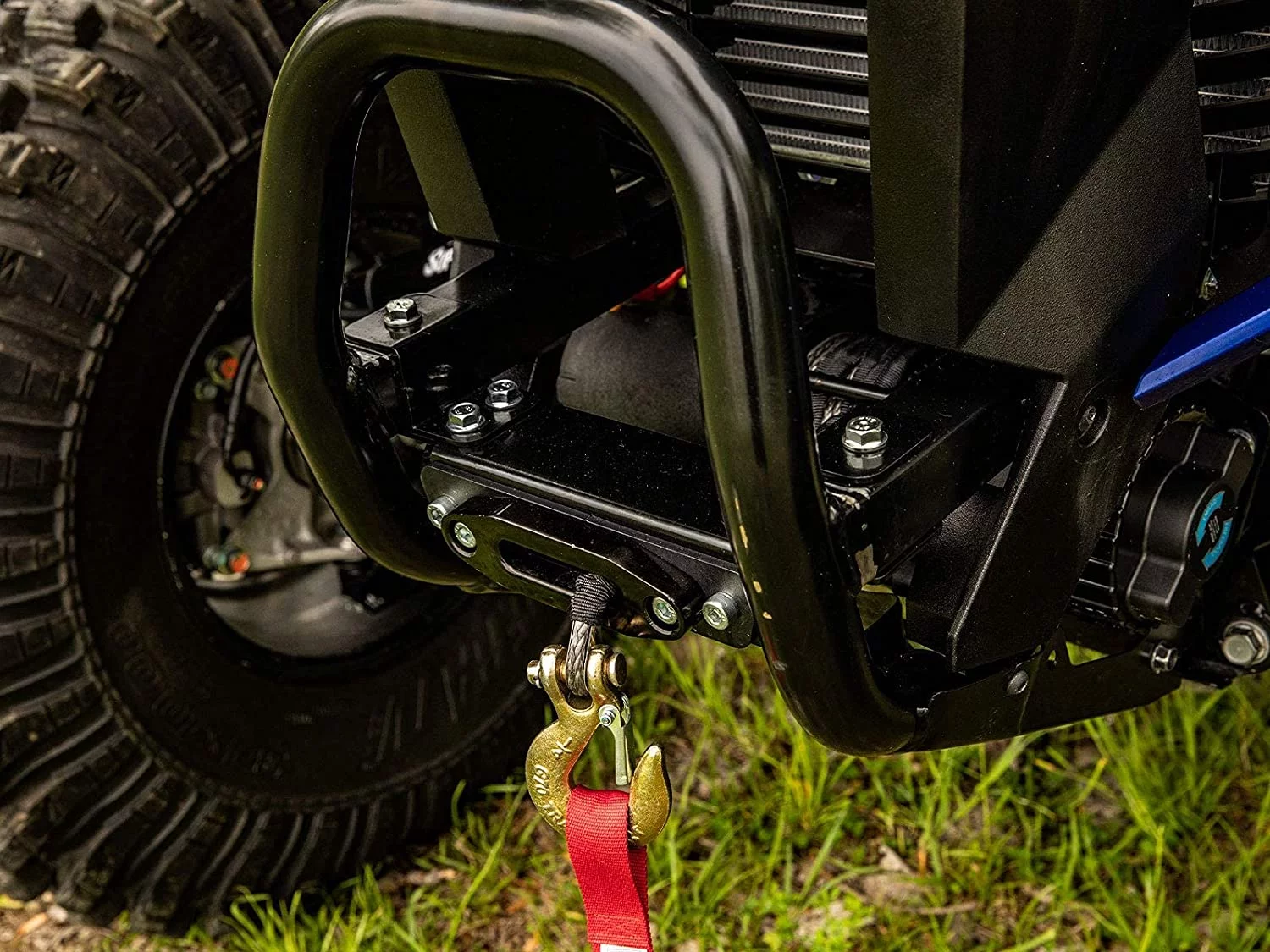 SuperATV Honda Winch Mount Plate for 2019+ Honda Talon 1000X / 1000R|2020+ Honda Talon 1000X|4|Compatible with Many OEM and Aftermarket Winches|UV Resistant Powder Coating|WM-H-TAL-00