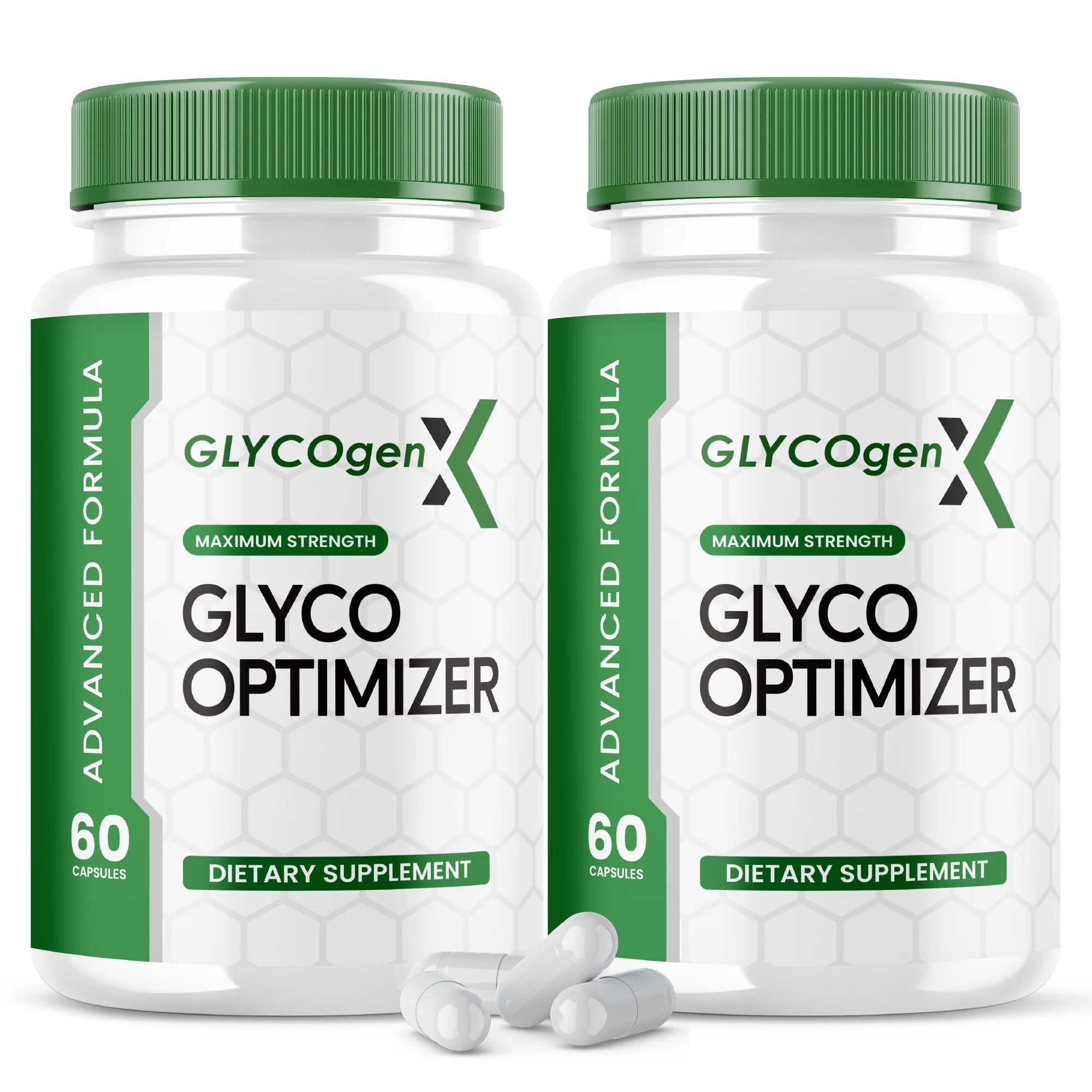 (2 Pack) GlycogenX Glyco Optimizer Capsules Supplement - GlycogenX Optimizer Advanced Formula, Glycogen X Supplement, Maximum Strength Glycogen Supplement (120 Capsules)