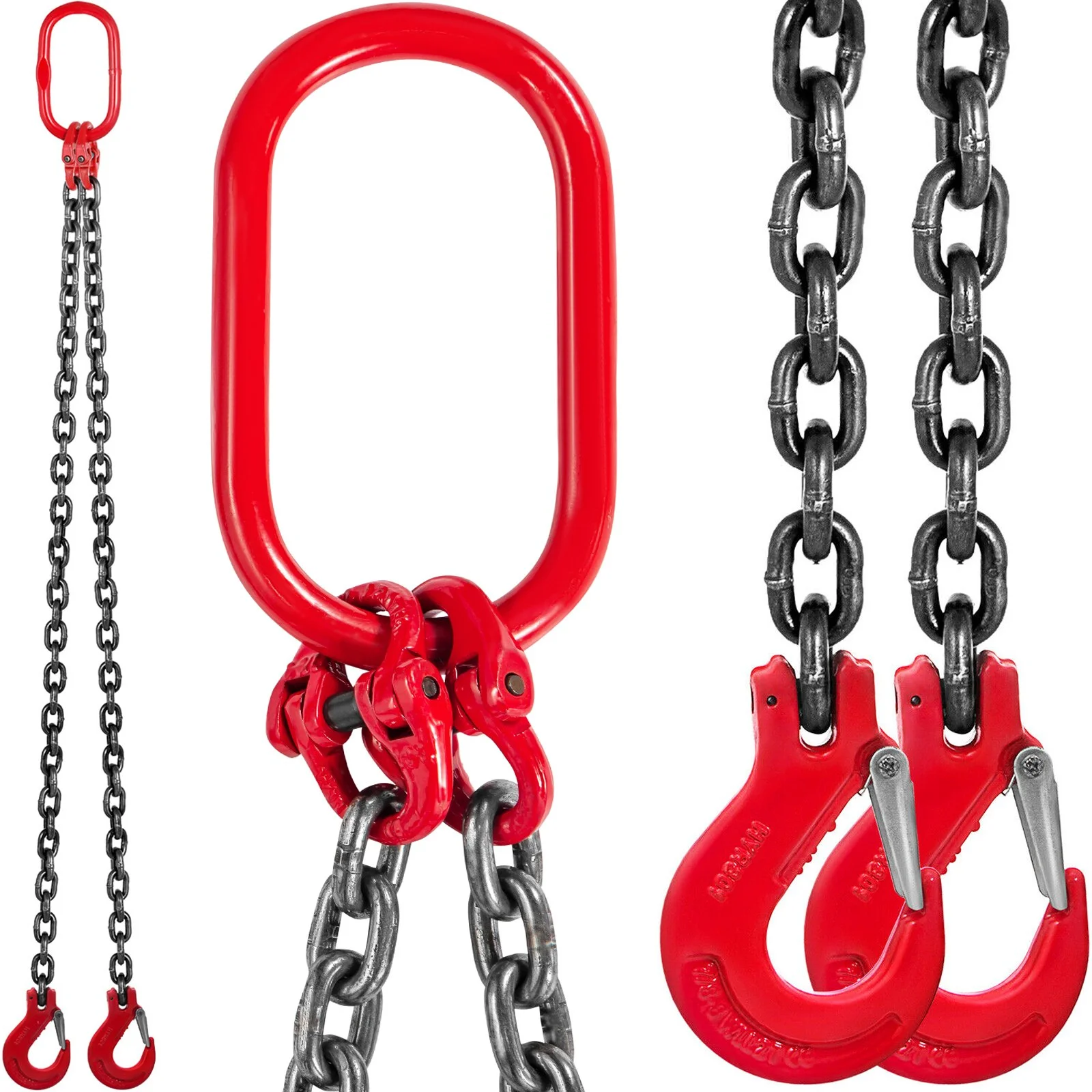 VEVOR 6FT Double Leg Chain Sling - 5/16