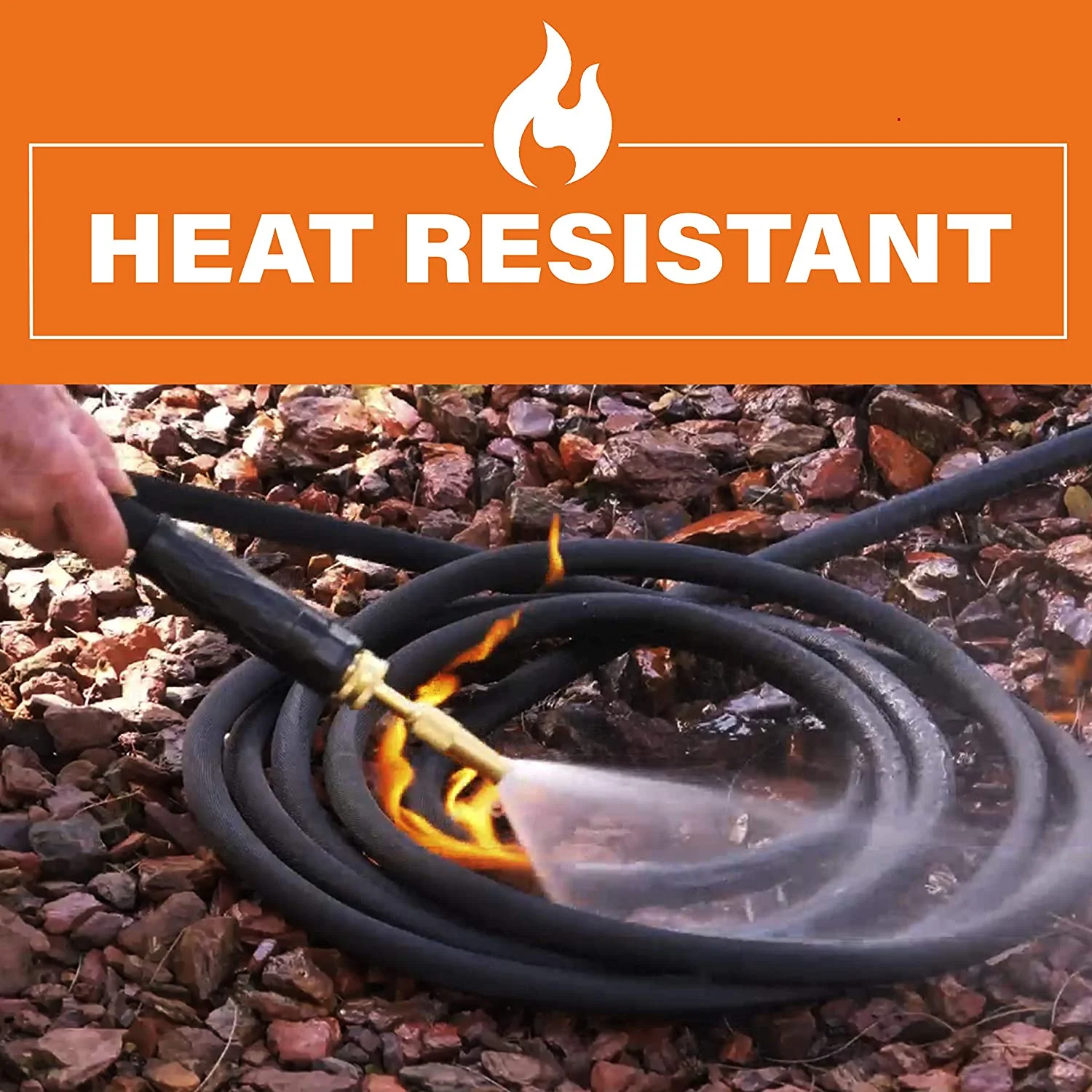 Bionic Flex Pro 25’ Garden Hose Heavy Duty, Lightweight Weatherproof Garden Water Hose, Brass Fittings, Adjustable Brass Spraying and Shooting Nozzle, Kink Free Hose, 500 PSI Tear Resistant- 25ft.