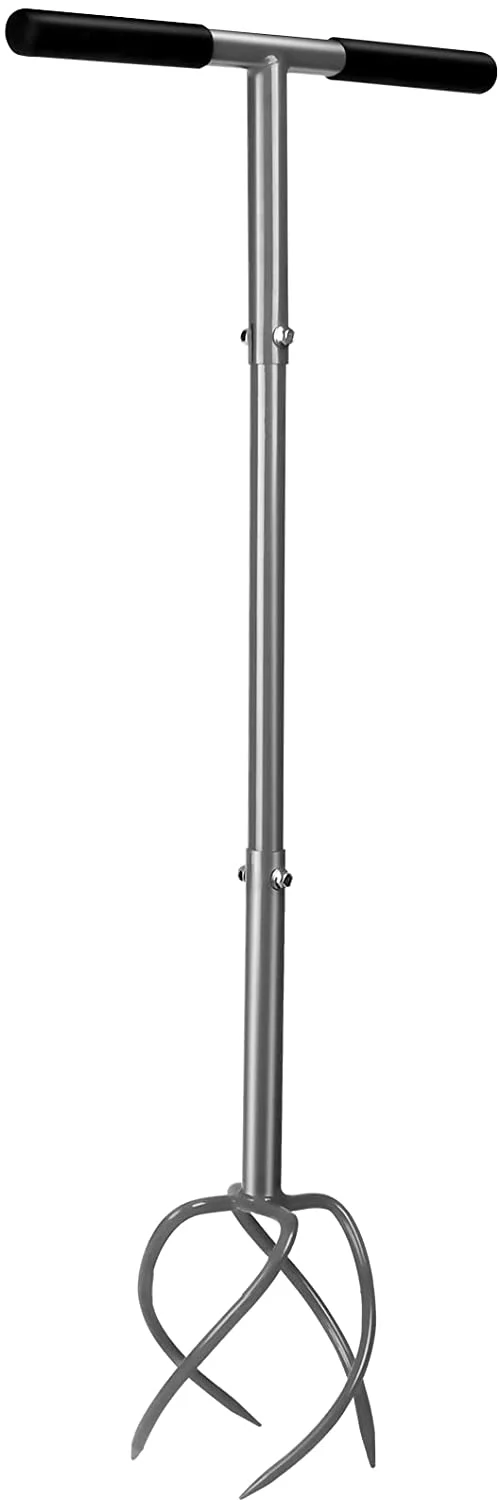 Upgrade Twist Tiller Manual Hand Tiller Garden Claw Cultivator with a Removable Big Claw, Garden Claw Tool Long Handle Steel Tiller Lawn Aerator Soli Lossener for Gardening Bed and Plant Box