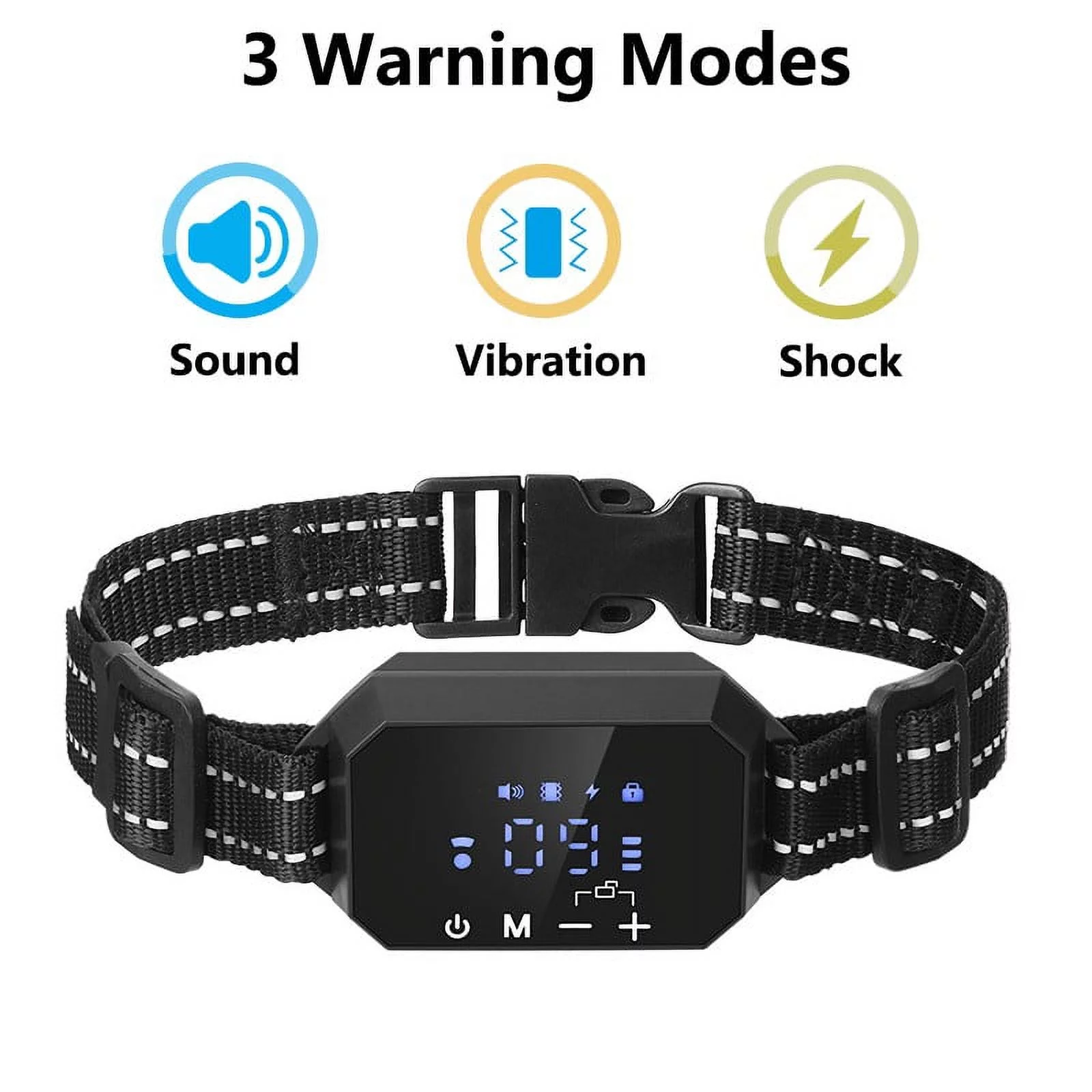 GPS Wireless Dog Fence Collar Adjustable Outdoor Pet Electric Fencing Dog Training Collar with LED Screen